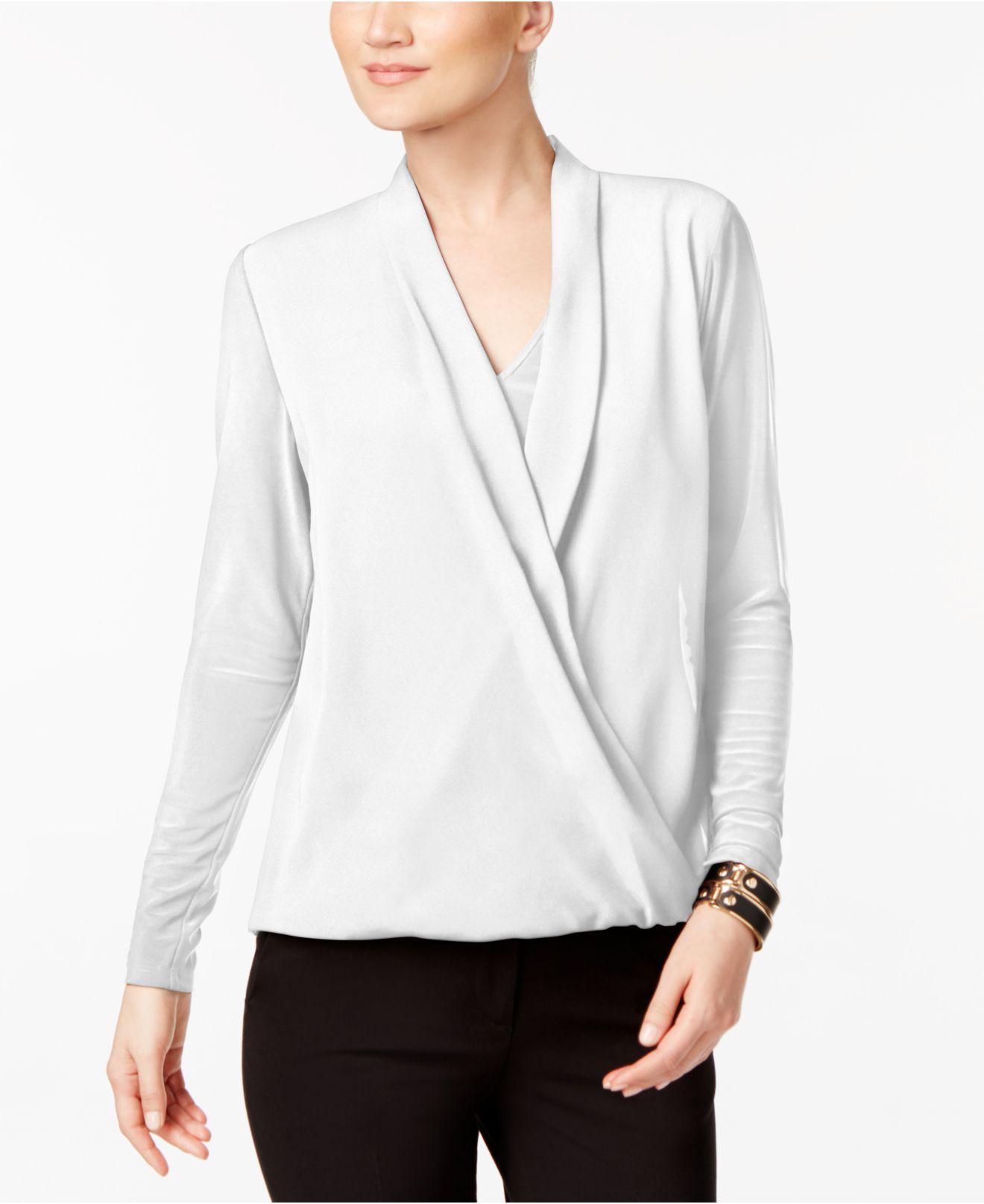 alfani surplice top