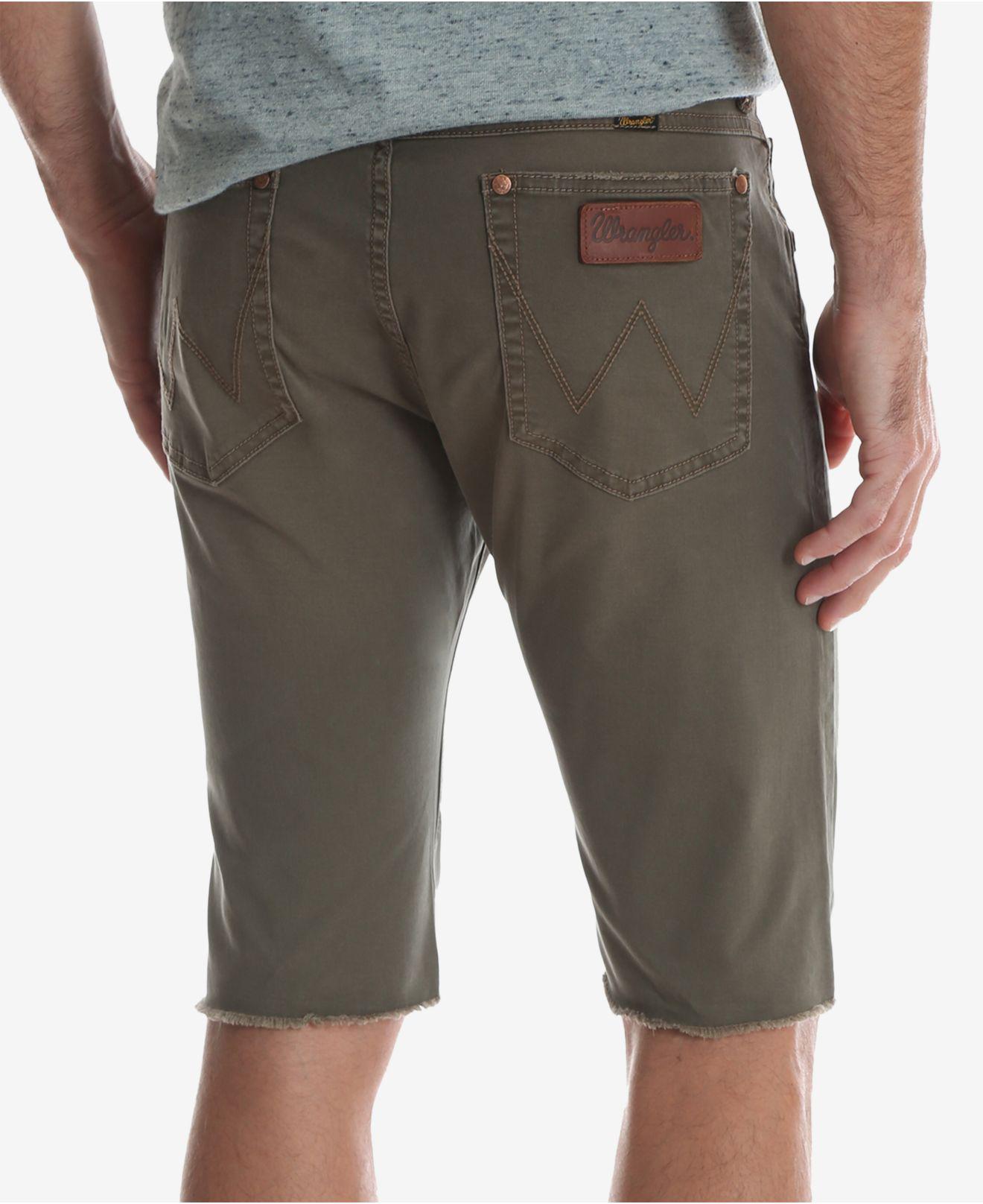 Buy > wrangler slim fit shorts > in stock