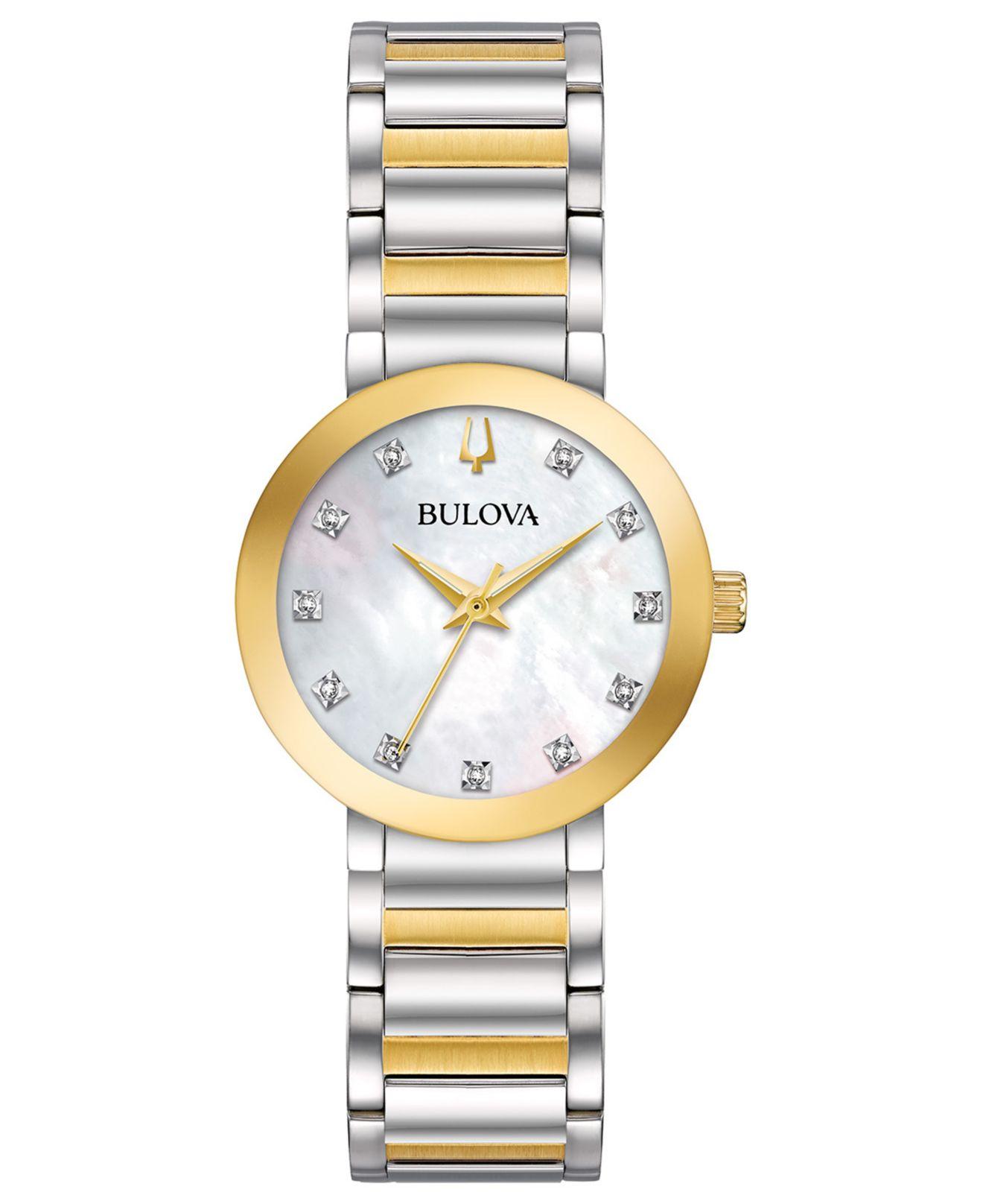 bulova diamond accent watch