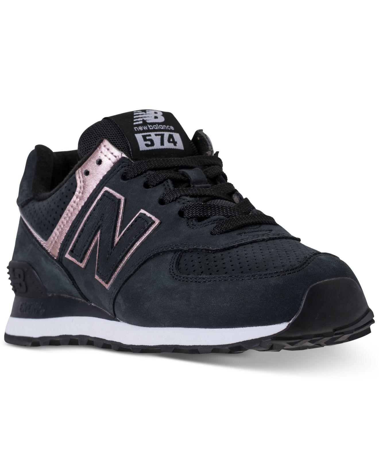 New Balance Suede 574 Rose Gold Casual Sneakers From Finish Line in Black -  Lyst