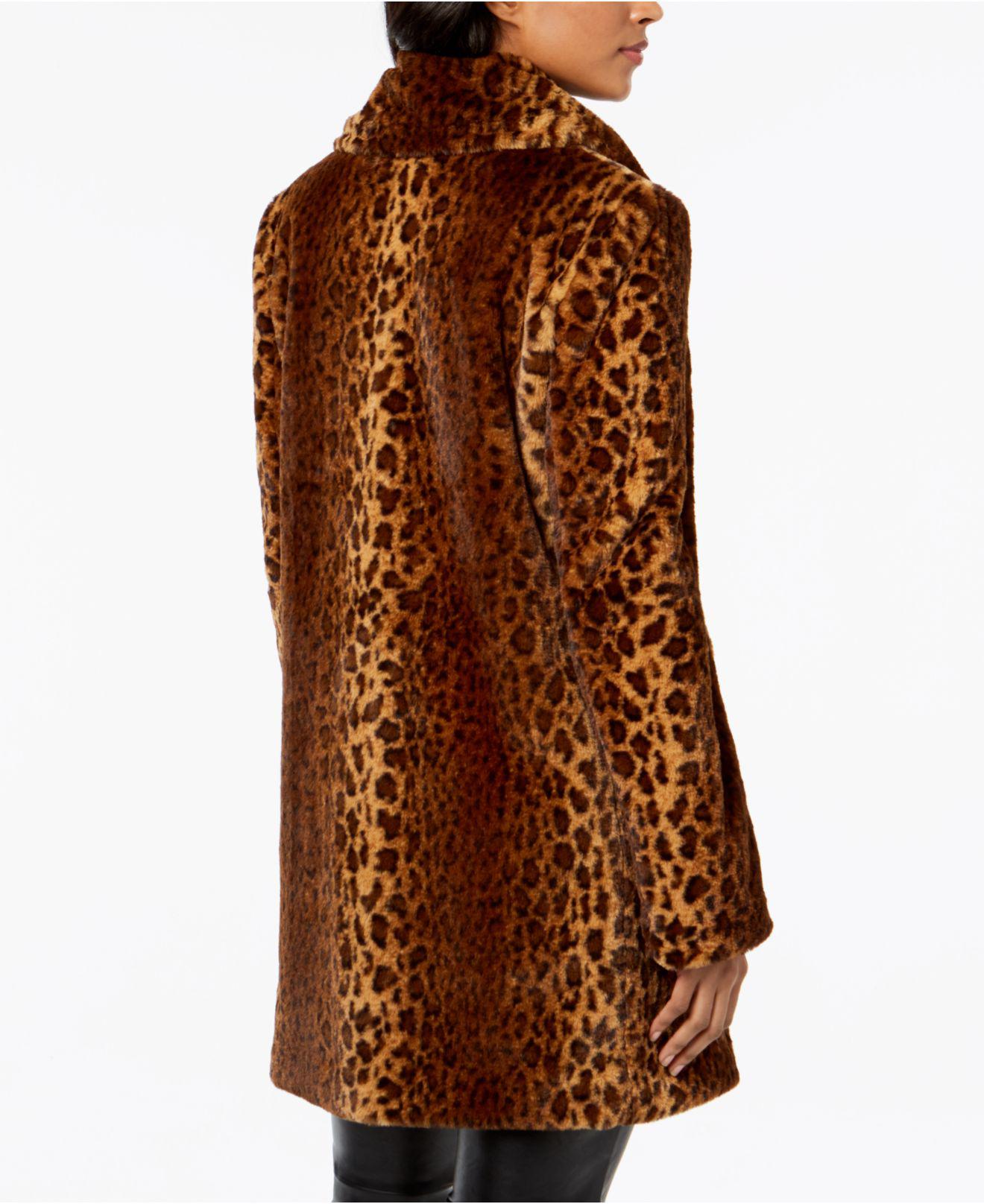 macy's leopard coat