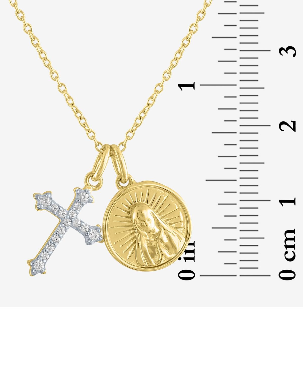 Macy's Diamond Cross Saint Medallion 18