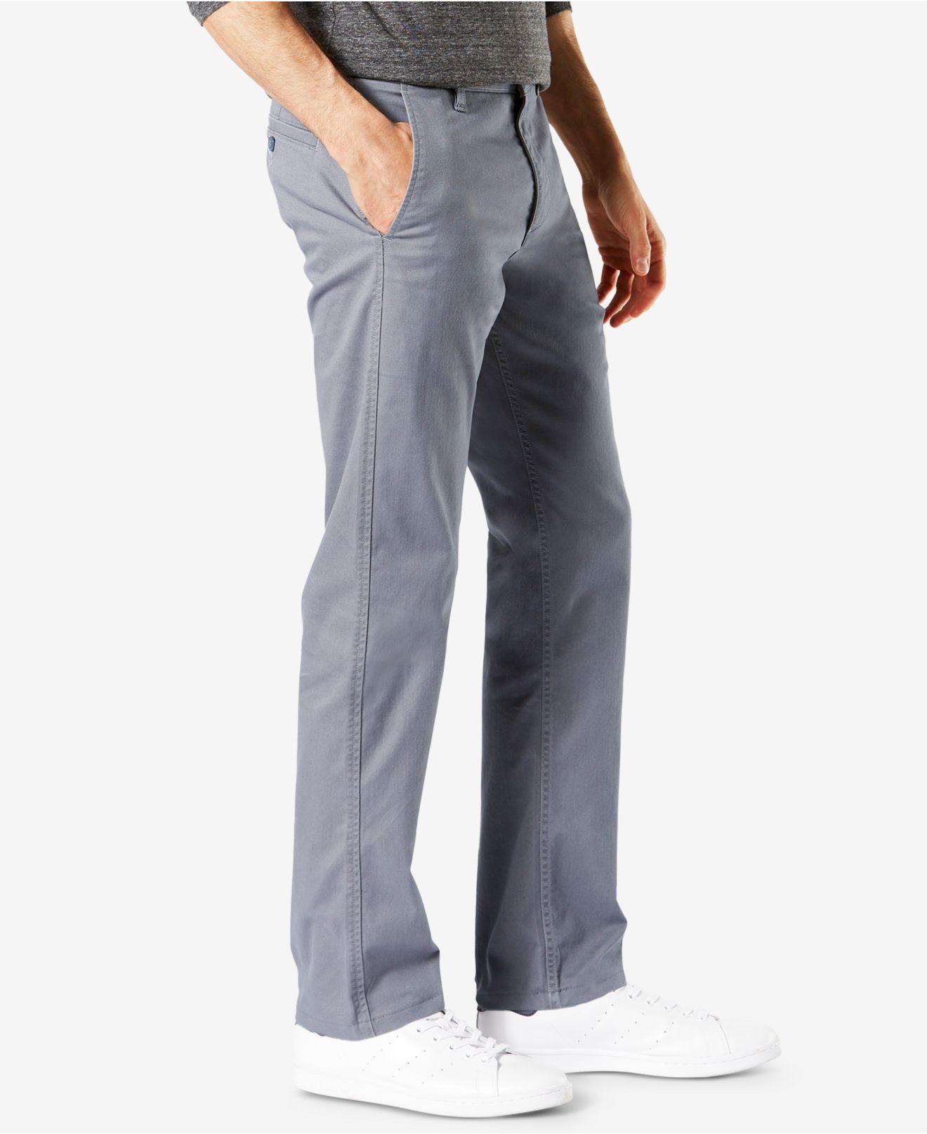 Dockers Cotton Slim Fit Original Khaki All Seasons Tech Pants in Dark ...