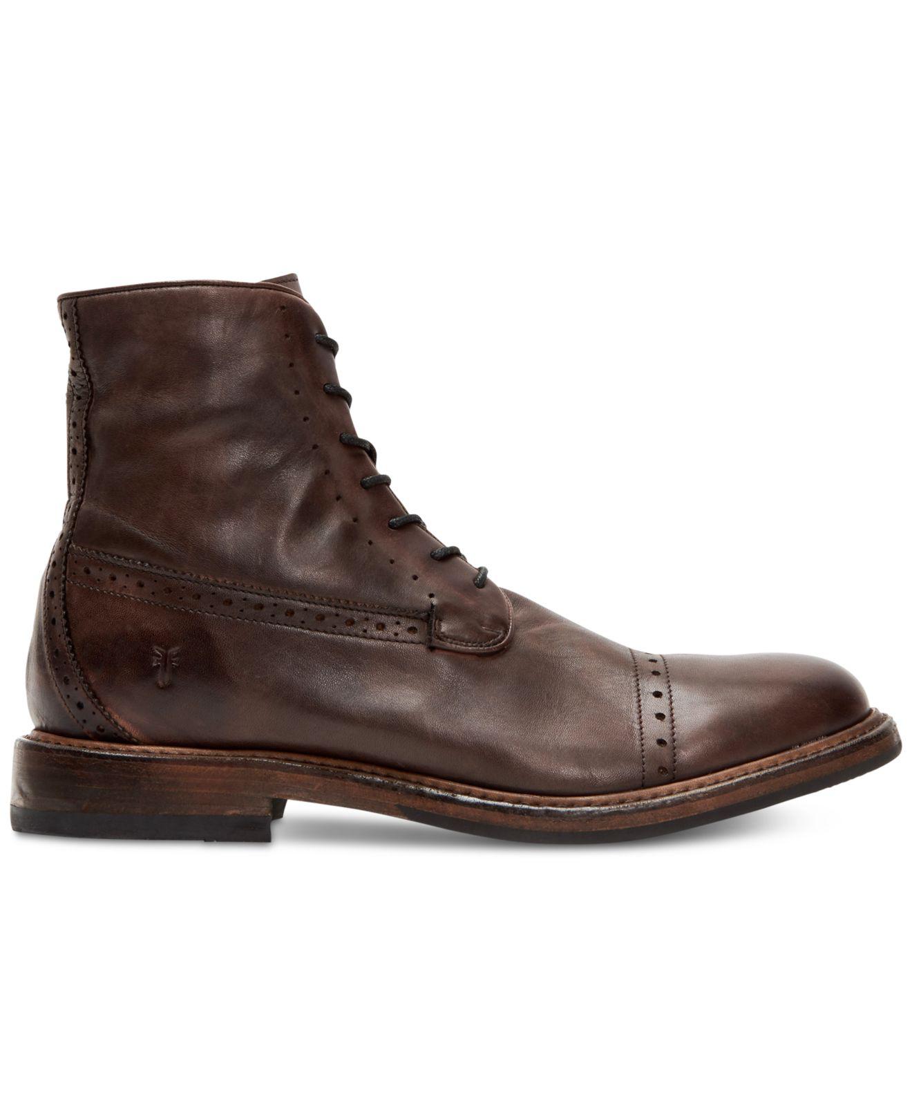 Frye Leather Murray Lace-up Boots in 