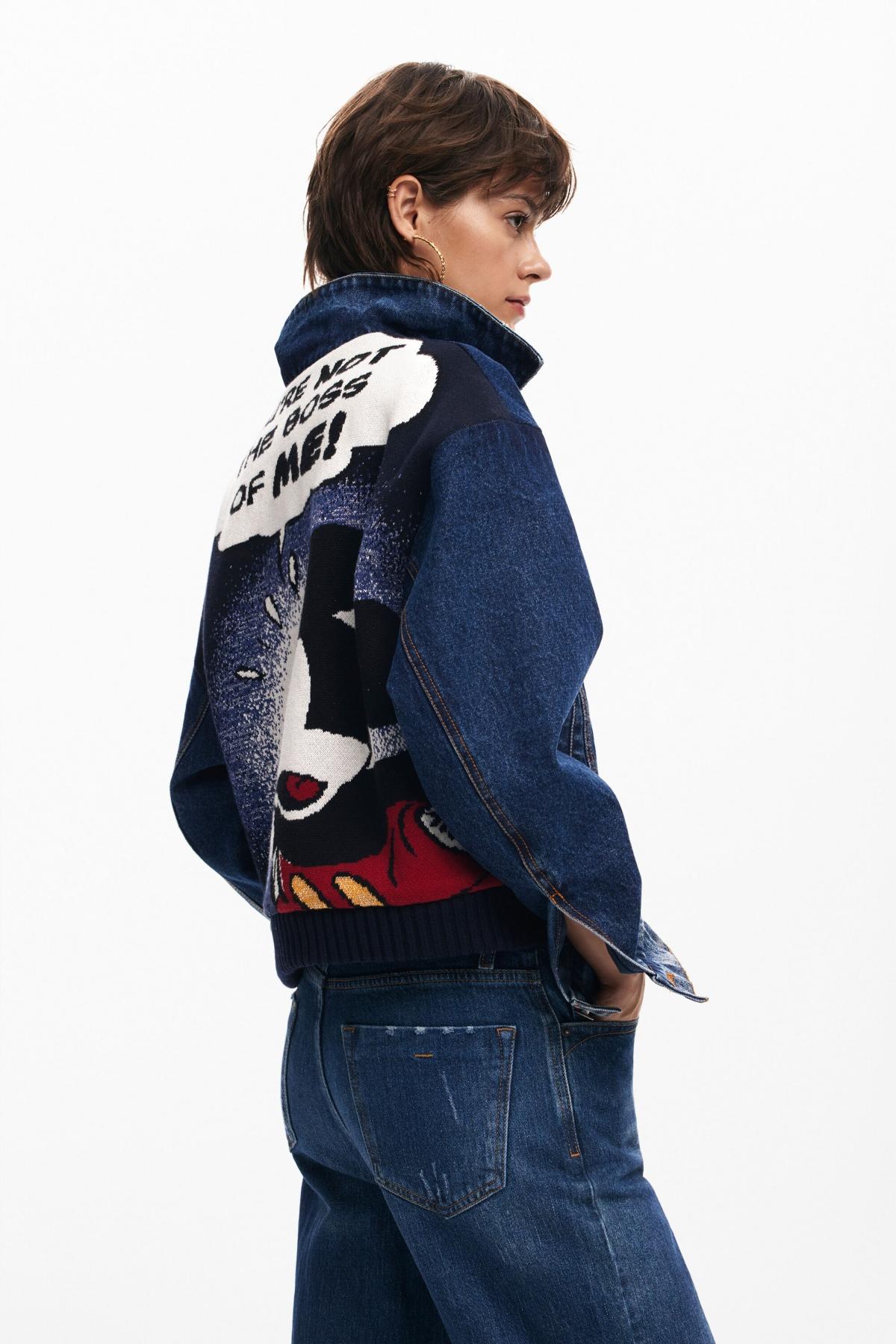 Desigual Mickey Denim Jacket, Cotton in Blue | Lyst