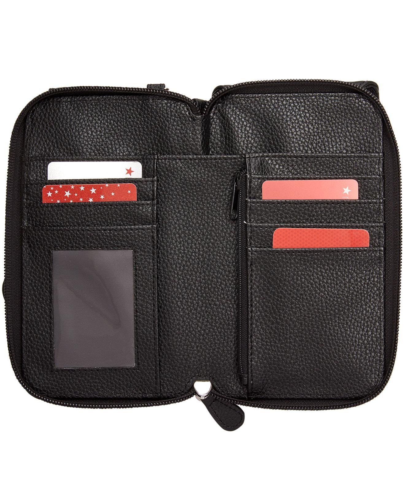 Giani Bernini Softy Leather Tech Crossbody Wallet, Created For Macy's