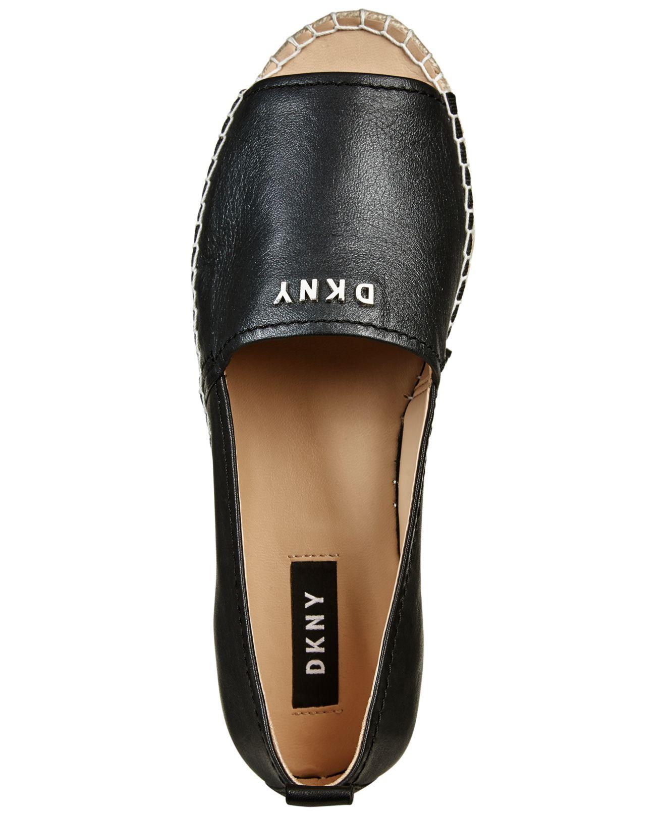 DKNY Leather Mer Peep-toe Espadrille Sandals, Created For Macy's in Black |  Lyst