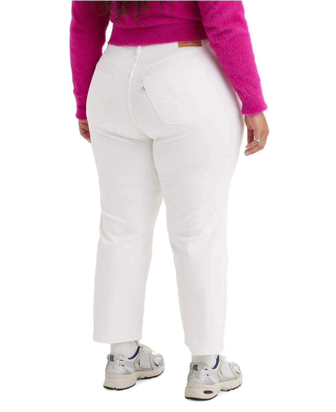 Levi's ® Trendy Plus Size Wedgie Straight-leg Jeans in White | Lyst