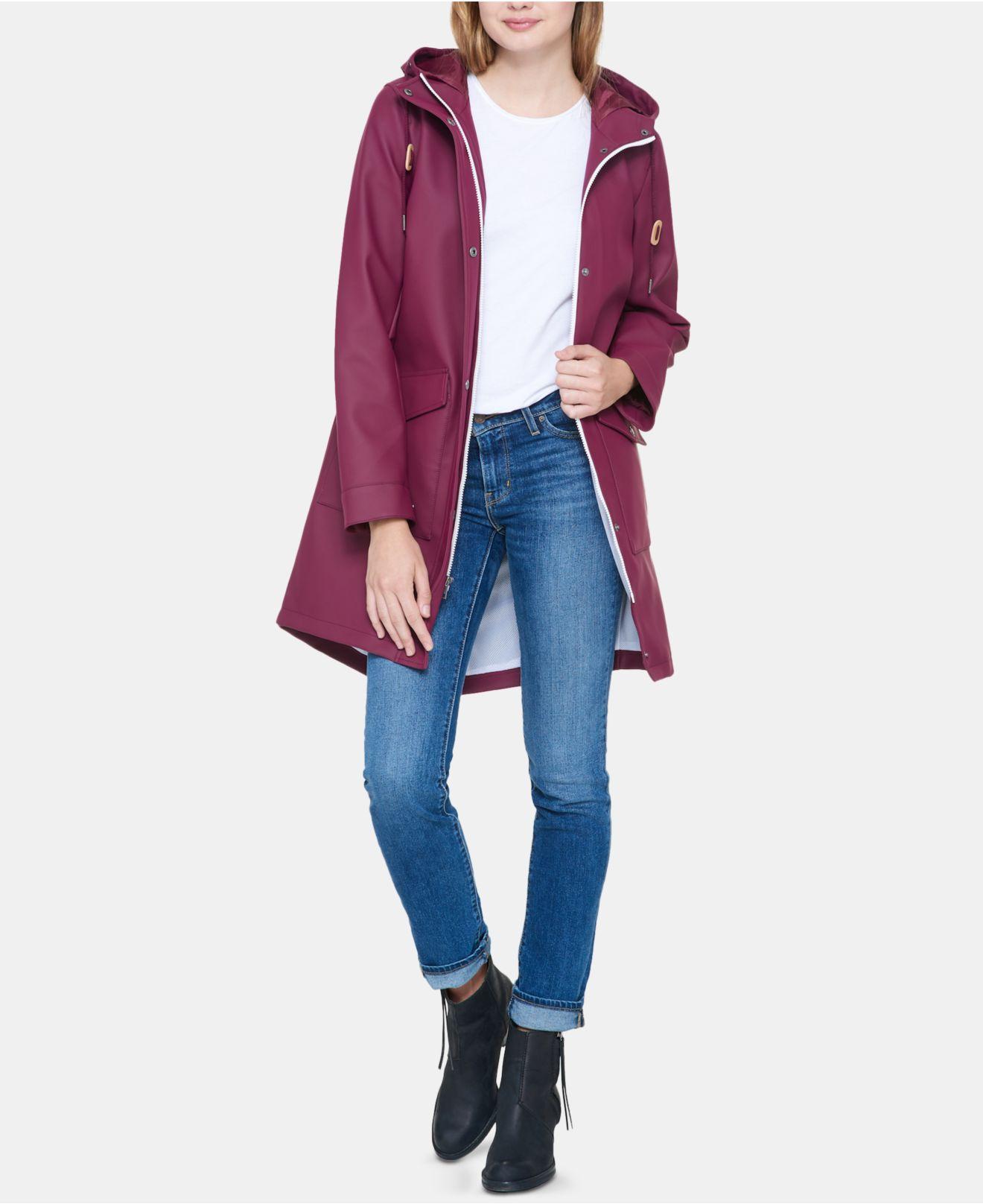 levi's hooded front zip raincoat