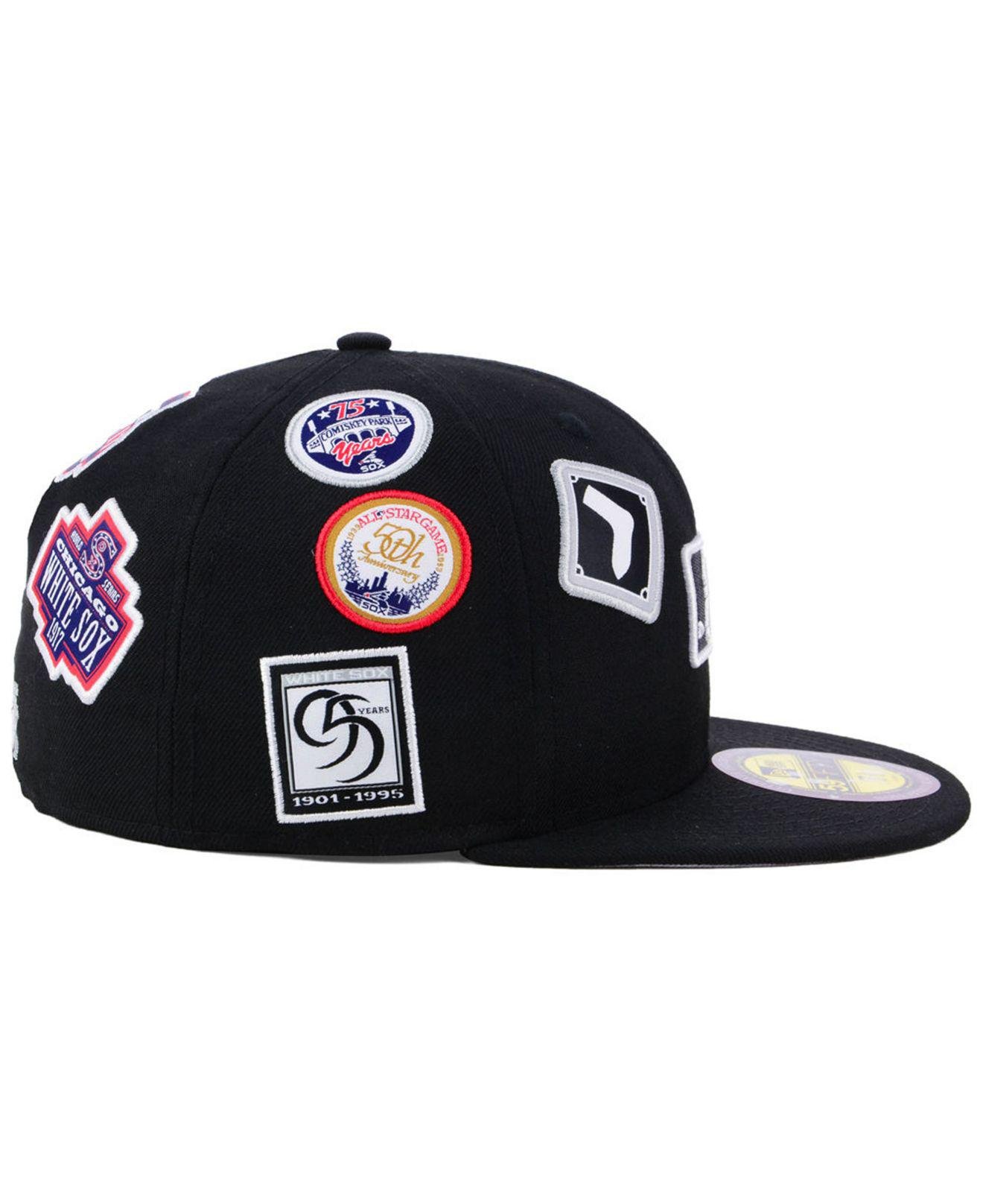 KTZ Chicago White Sox Ultimate Patch Collection All Patches 59fifty Cap in  Black for Men