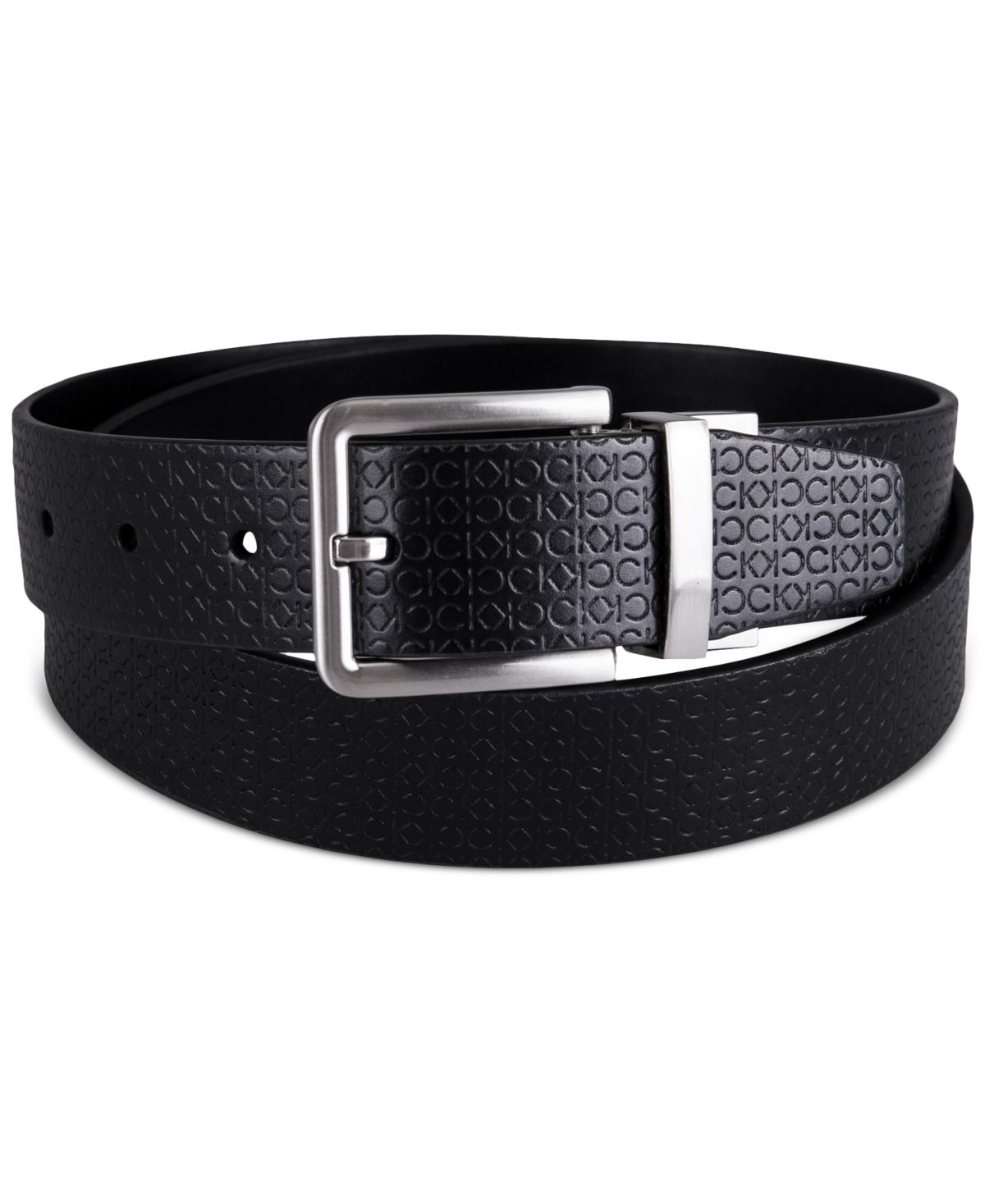 Calvin Klein Micro Logo Strap Reversible Casual Belt in Black for Men | Lyst