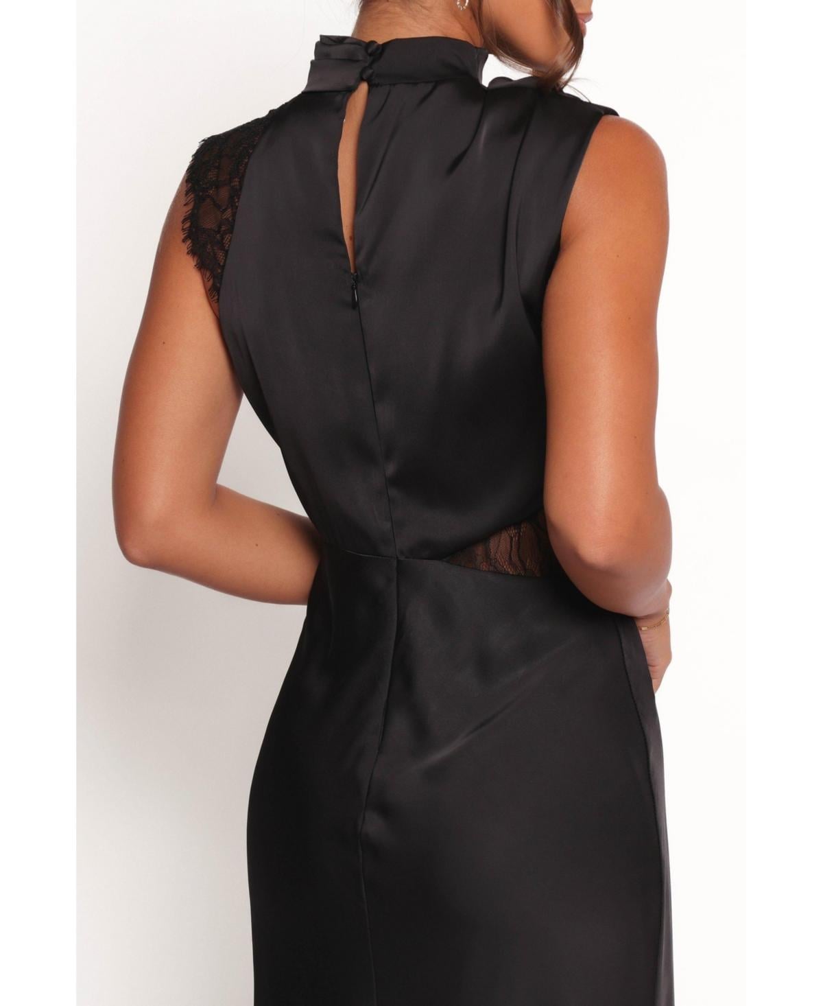 anabelle halter neck lace maxi dress - black Petal & Pup in ready maxi dress shaped
