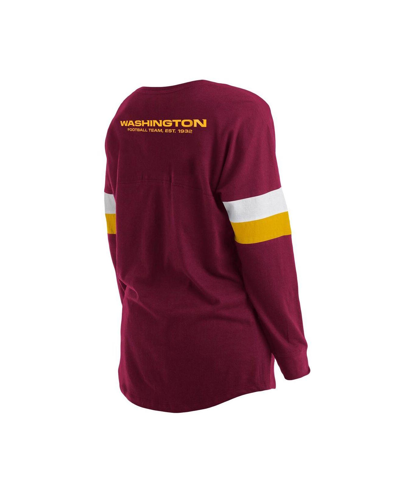 Women's New Era Cardinal Arizona Cardinals Plus Size Athletic Varsity  Lace-Up V-Neck Long Sleeve T-Shirt