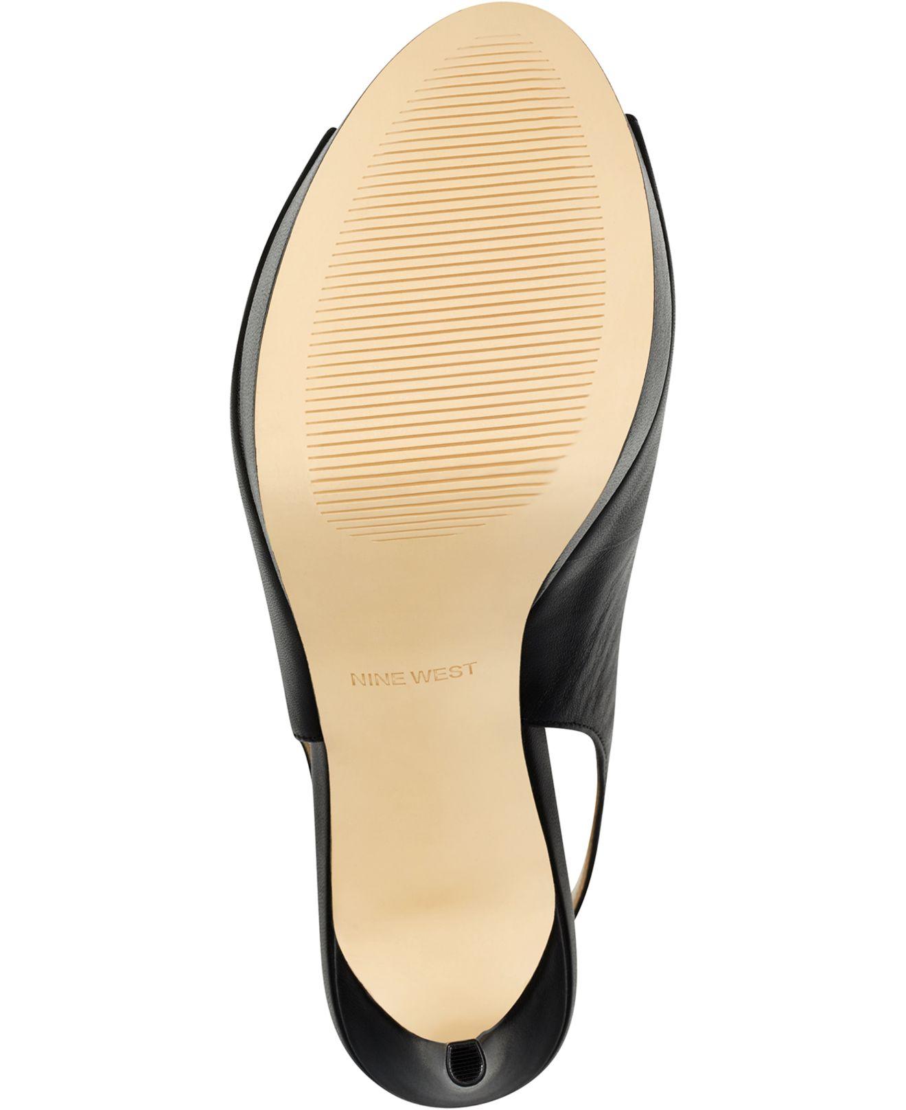 Nine West Elle Slingback Platform Pumps in Black Lyst