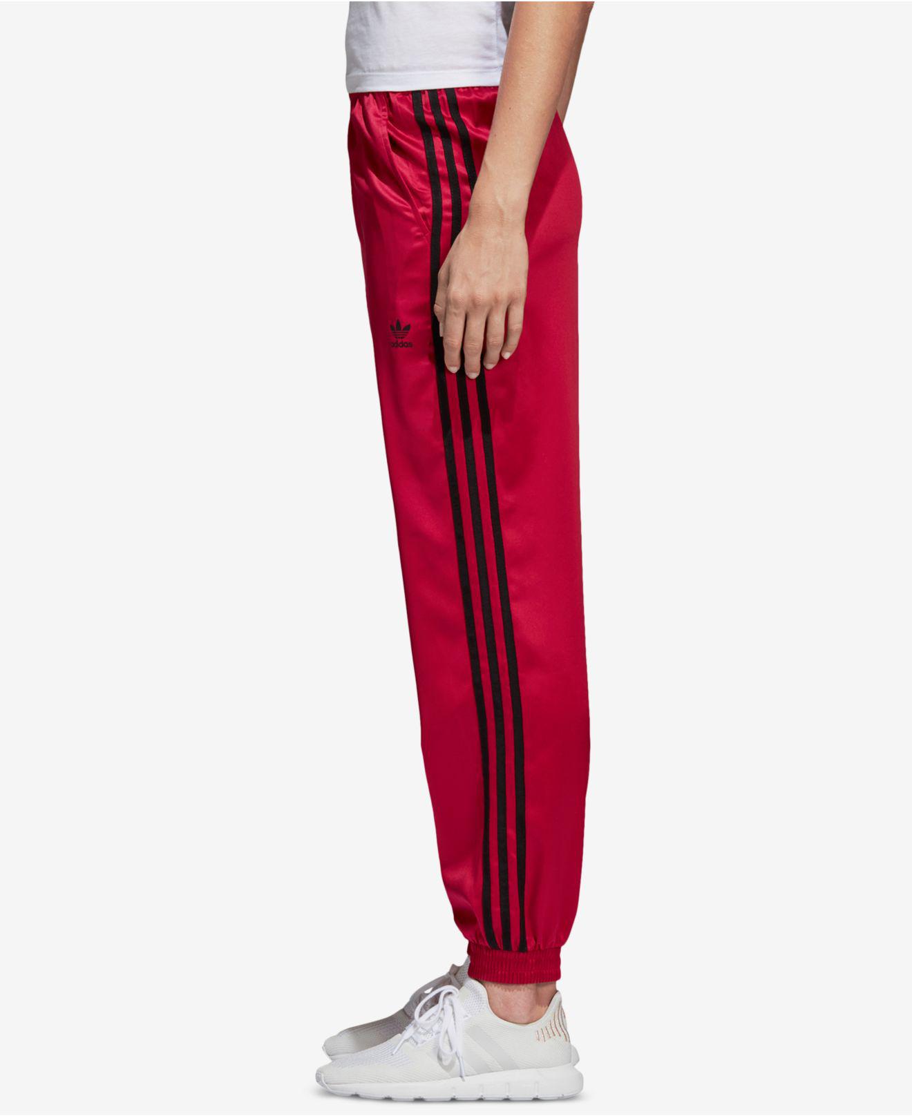 adidas satin track pants