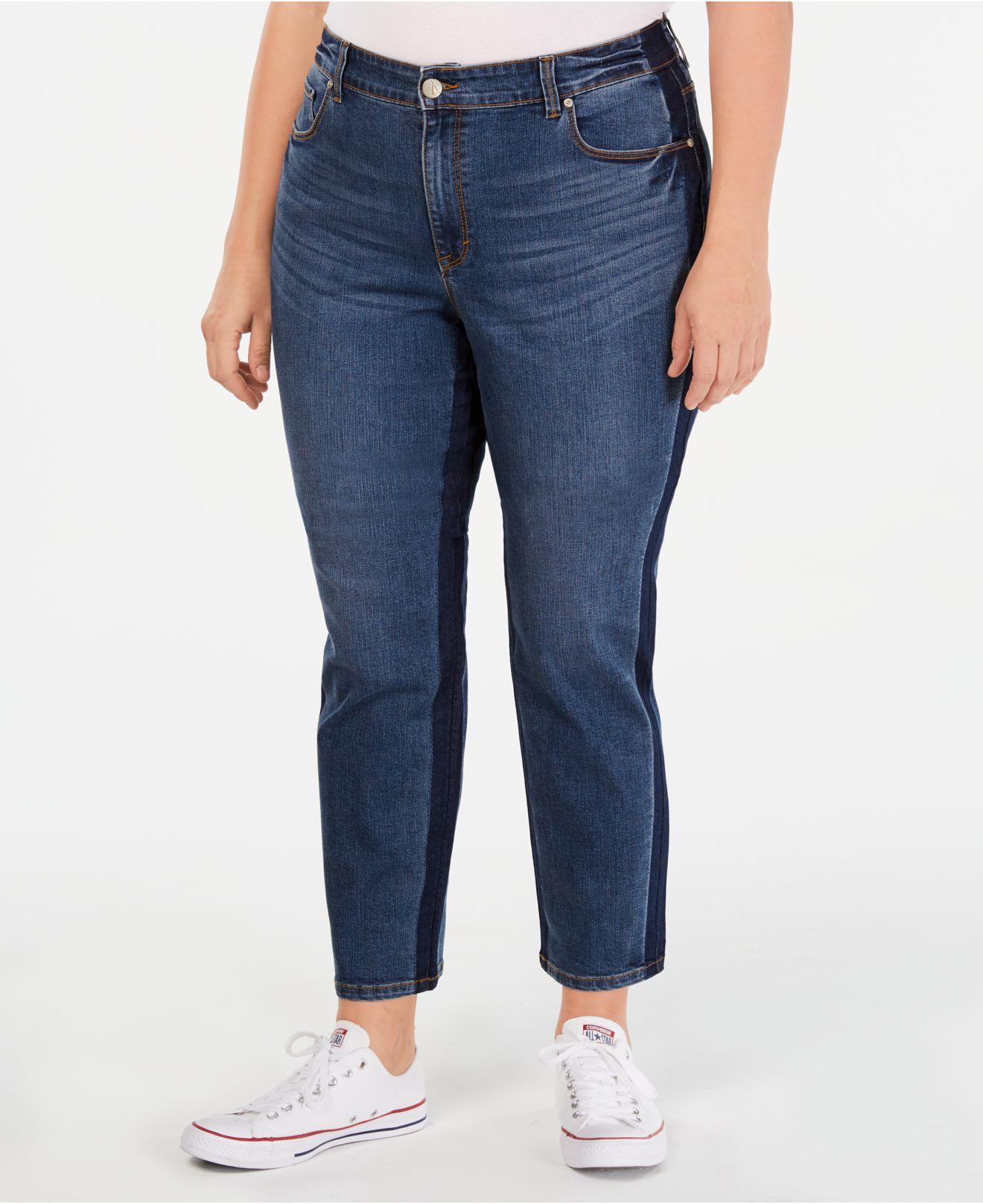 plus size high waisted jeans tummy control