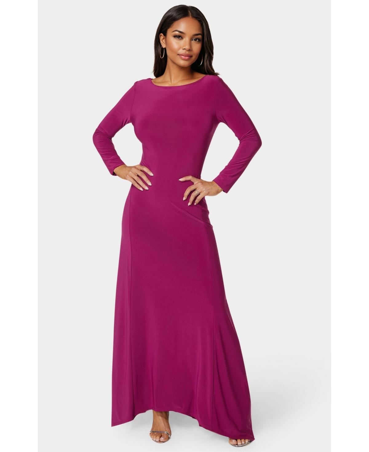 a line dress with slit Catherine asymmetrical pleated maxi dress in Baby-blue