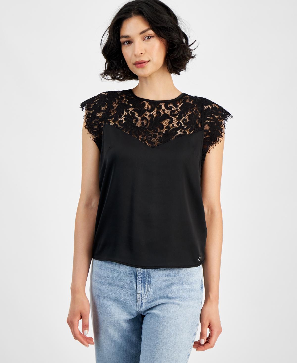 Guess black lace top hot sale