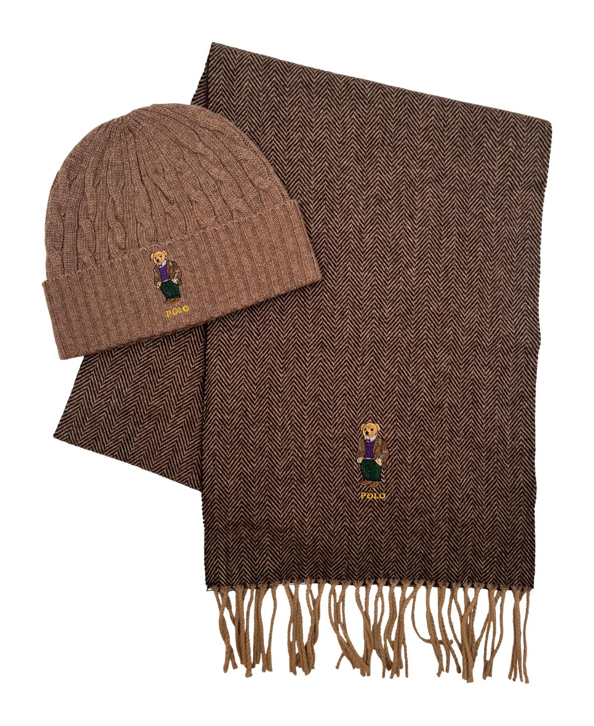 Gift-boxed scarf and beanie hat set