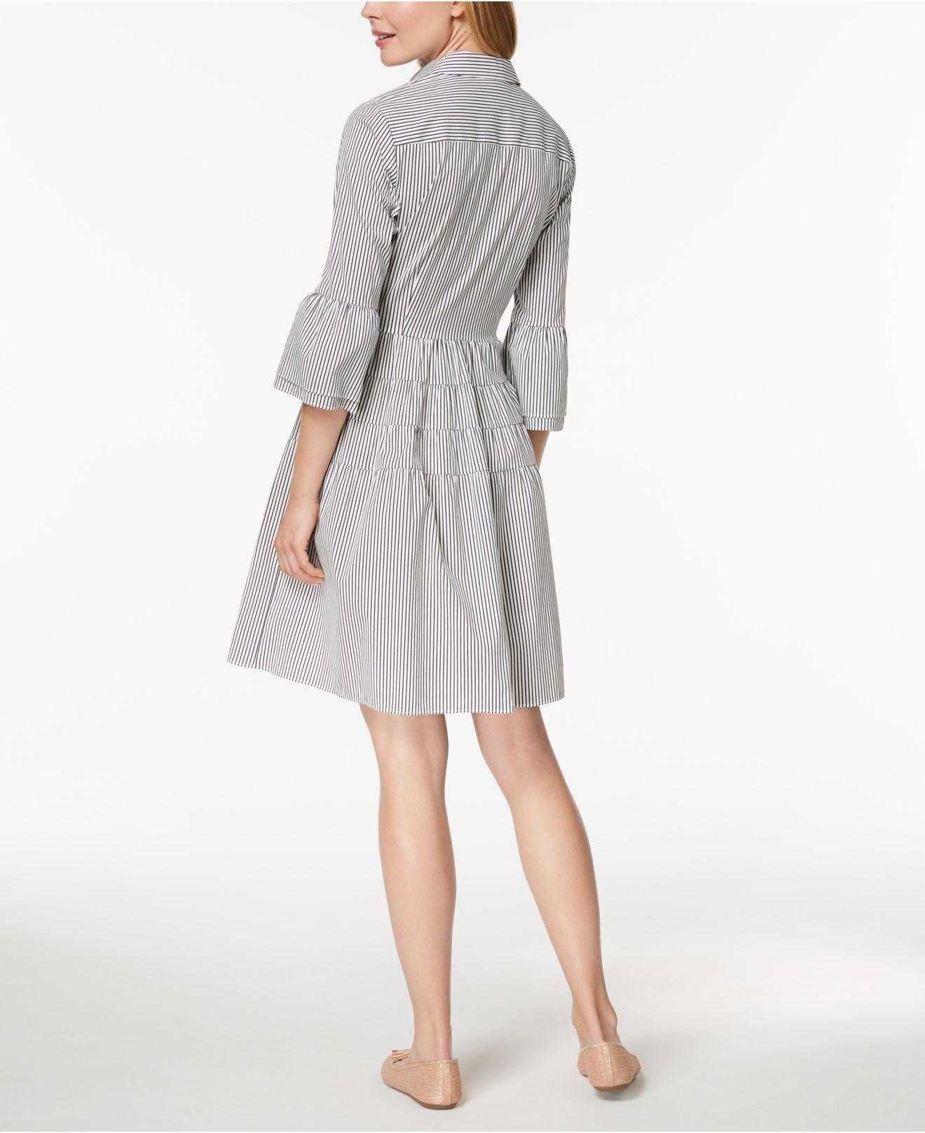 button down fit and flare dress