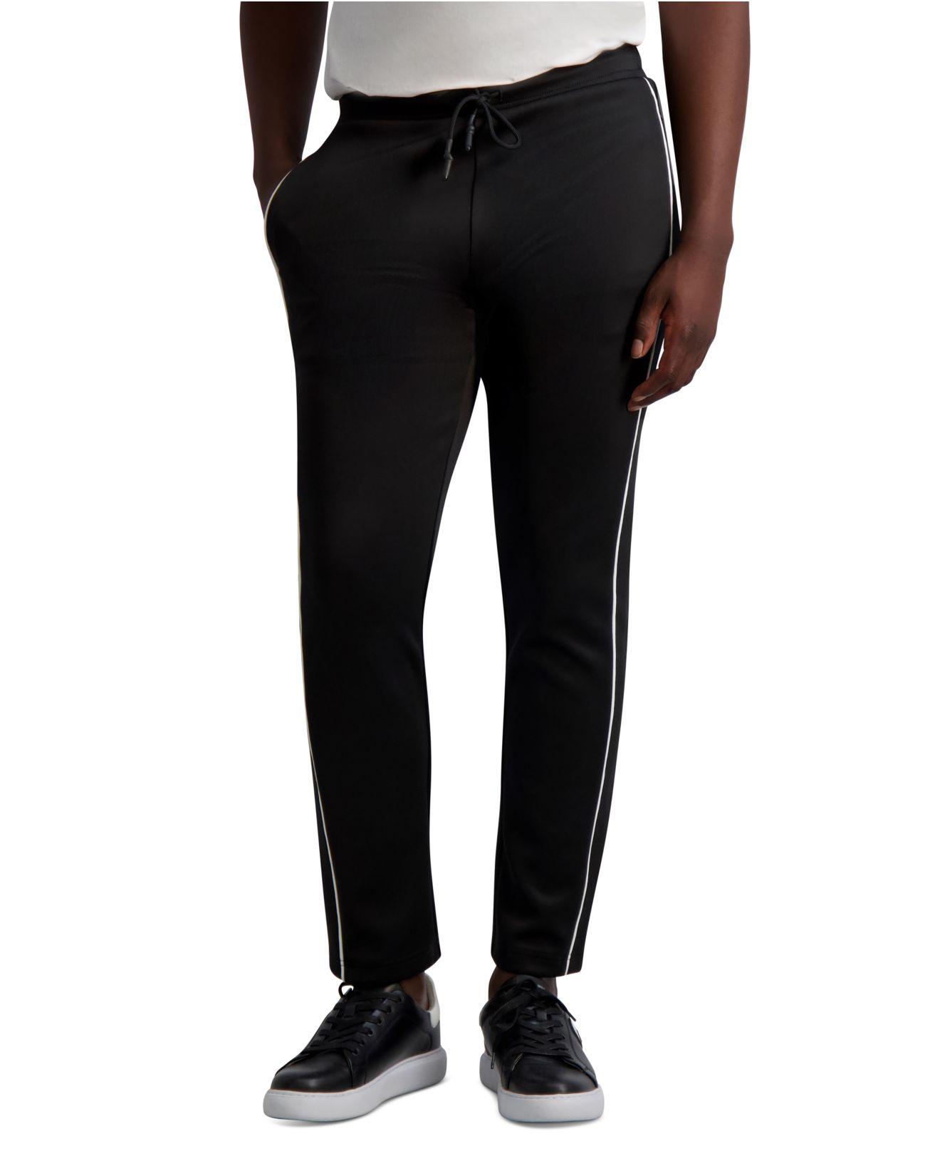 Karl Lagerfeld Slim-fit Scuba Track Pants, Created For Macy's in Black ...