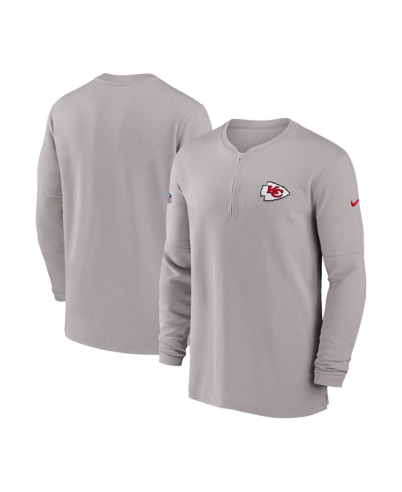 Kansas City Chiefs Nike Sideline Team Velocity Performance Long Sleeve T- Shirt - Gray