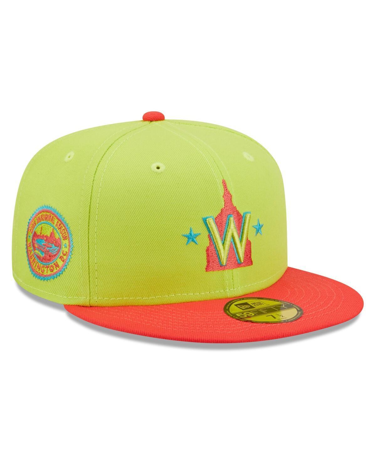 KTZ Red And Neon Green Detroit Tigers 1968 World Series Champions Lava  Highlighter Combo 59fifty Fitted Hat for Men