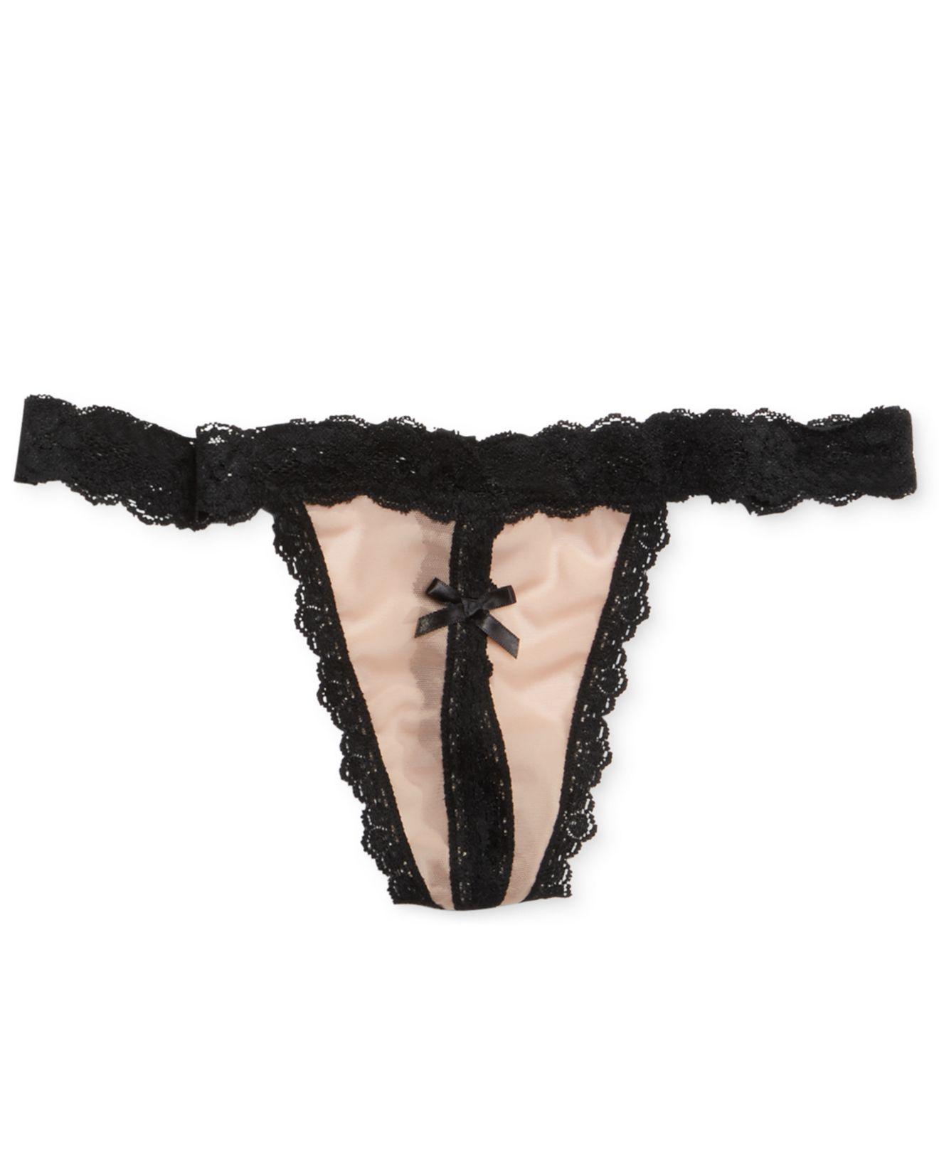 Hanky Panky After Midnight Nude Illusion Open Panel G - String in Brown |  Lyst