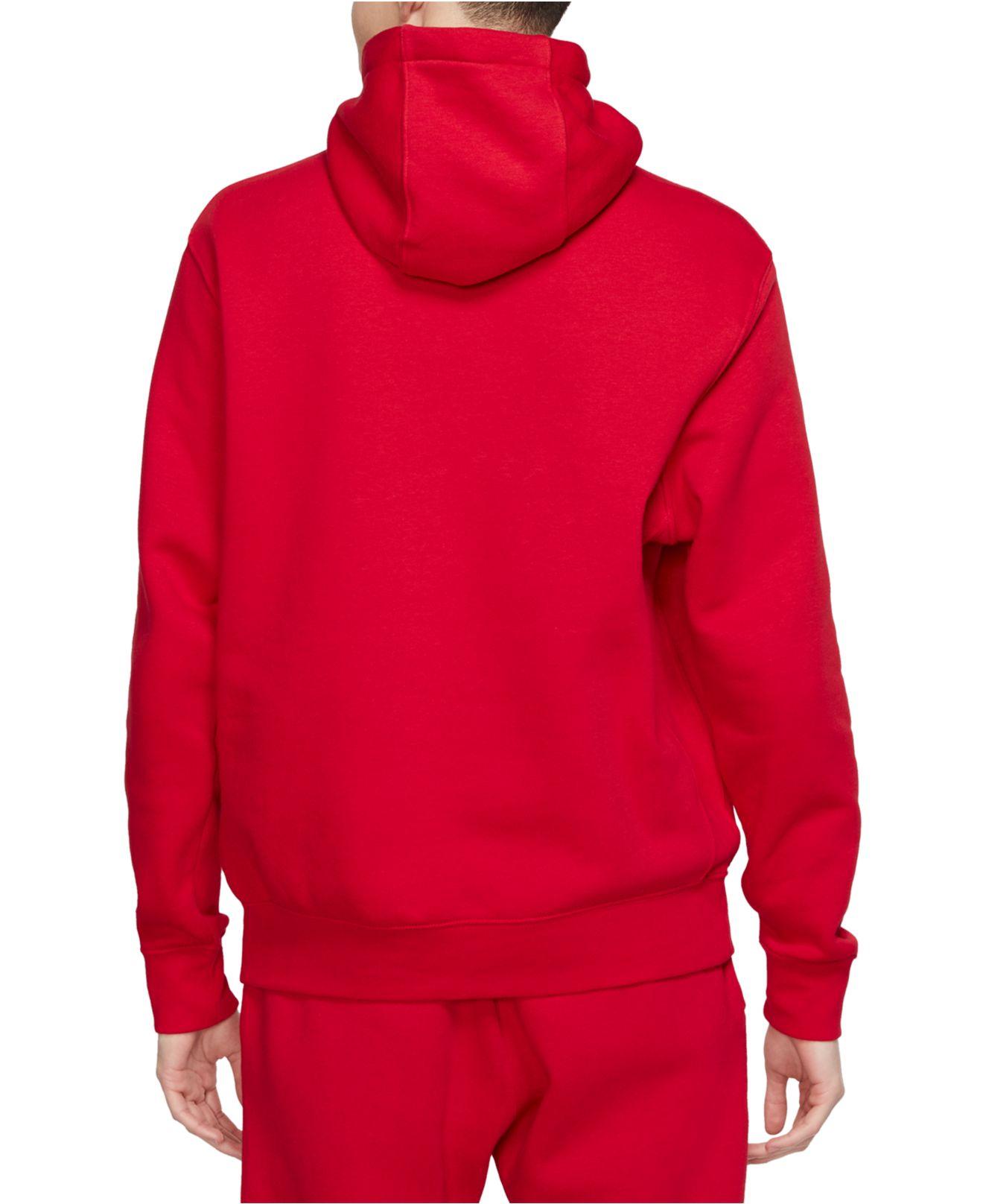 Nike Sportswear Club Fleece Hoodie in Red for Men - Lyst