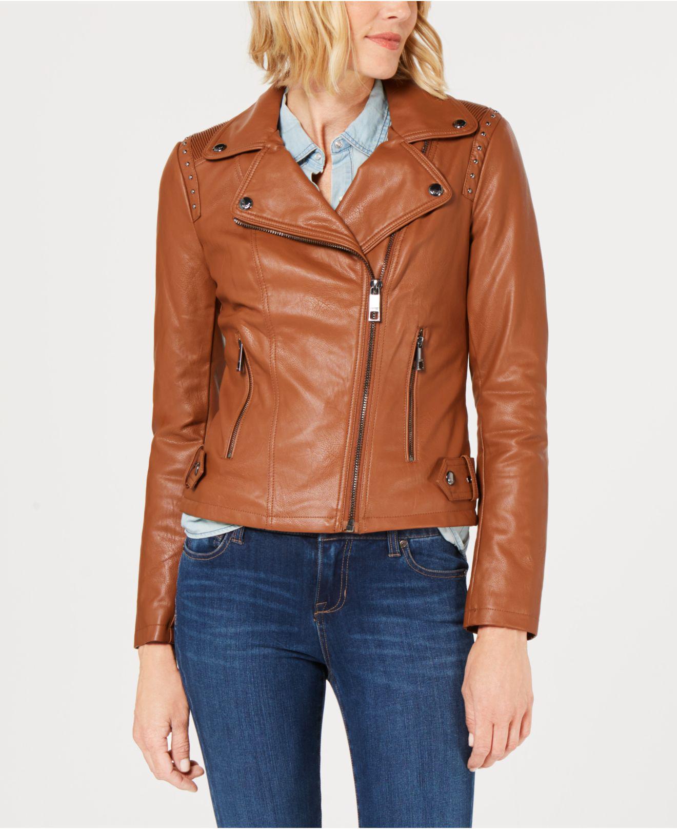 Studded Faux Leather Moto Jacket Images