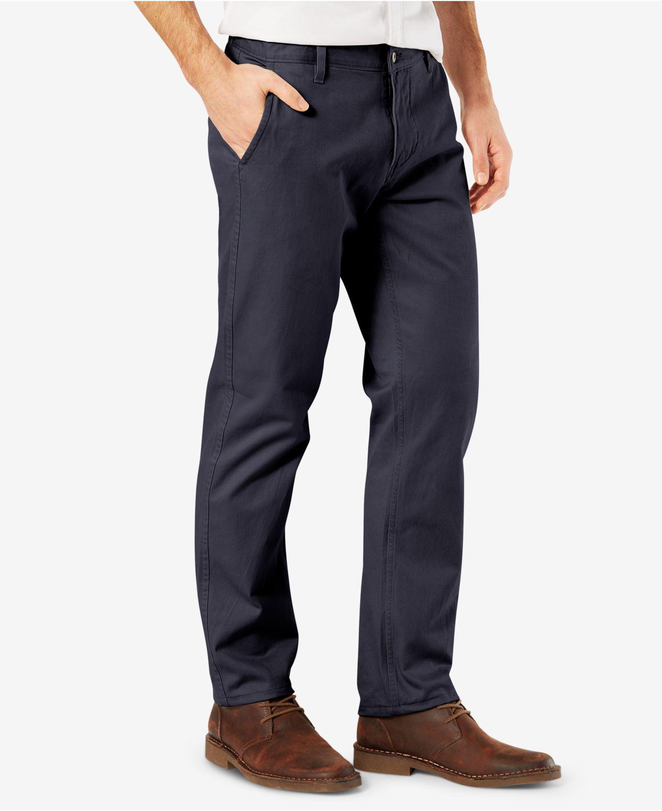 men's alpha athletic fit all seasons tech khaki stretch pants