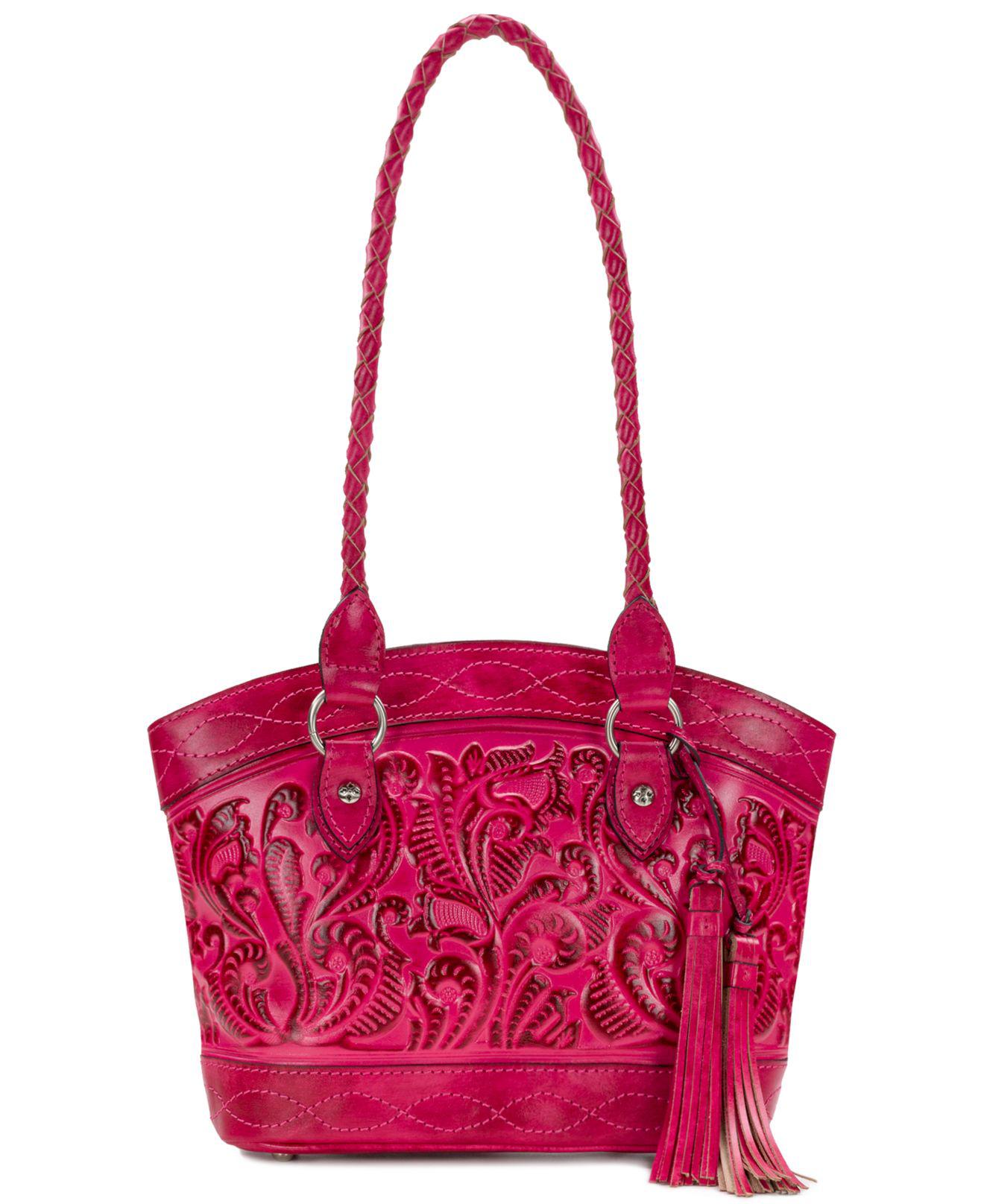 Patricia Nash Burnished Tooled Zorita Satchel in Pink Lyst