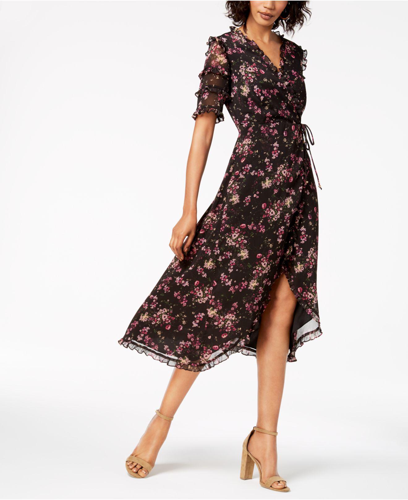 macys floral wrap dress Cinosural International School