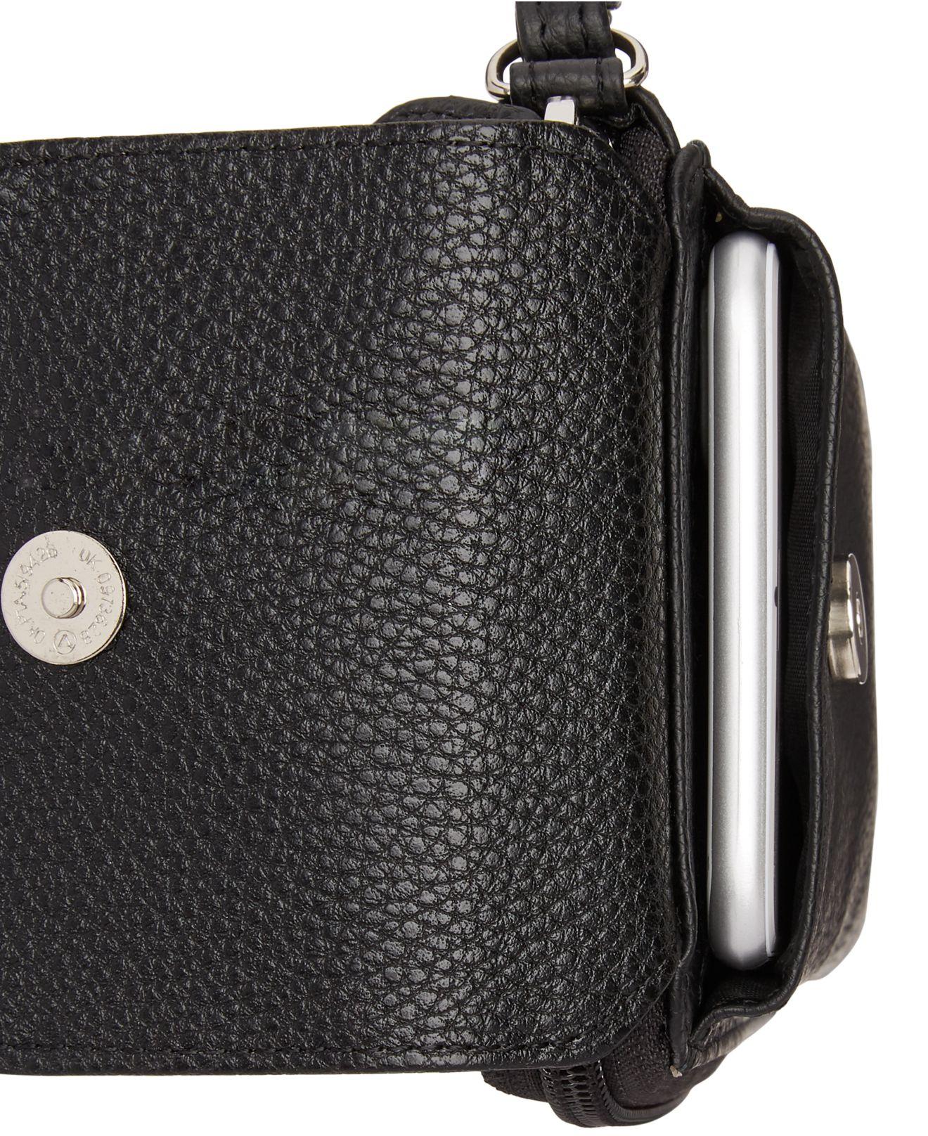 Giani Bernini Softy Leather Tech Crossbody Wallet, Created For Macy's