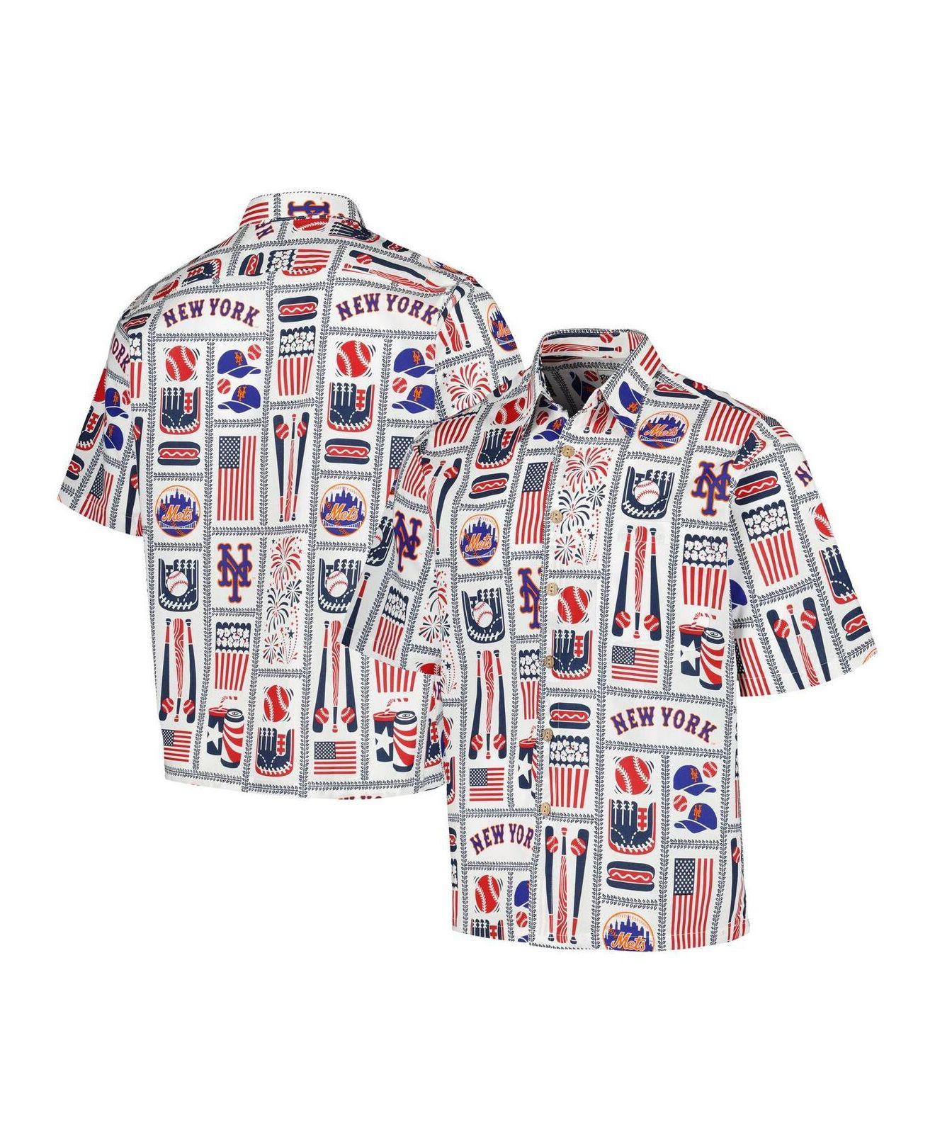 Reyn Spooner White New York Mets Americana Button-up Shirt for Men