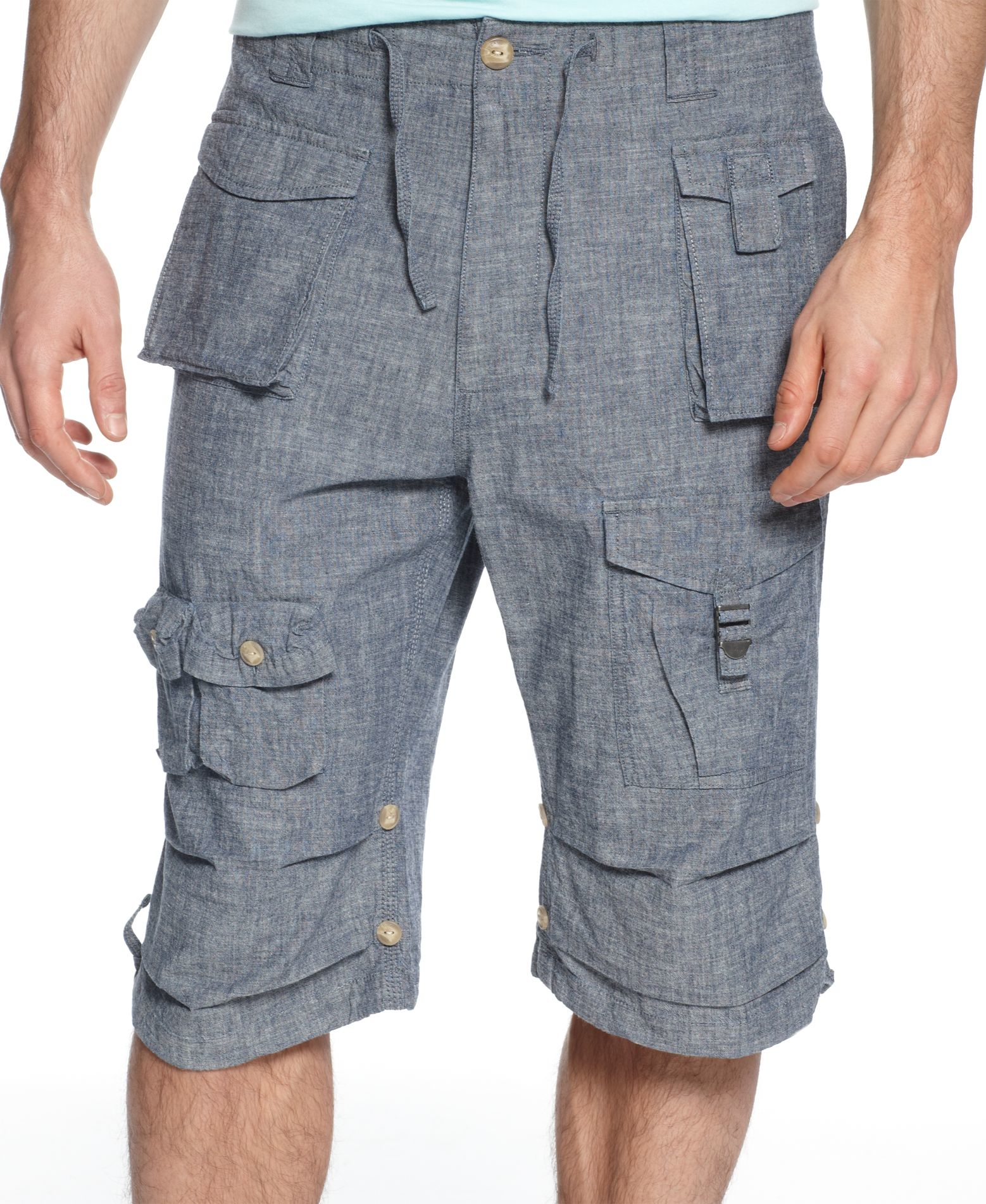 Sean john Men's Classic Flight Cargo Shorts, Only At Macy's in Blue for