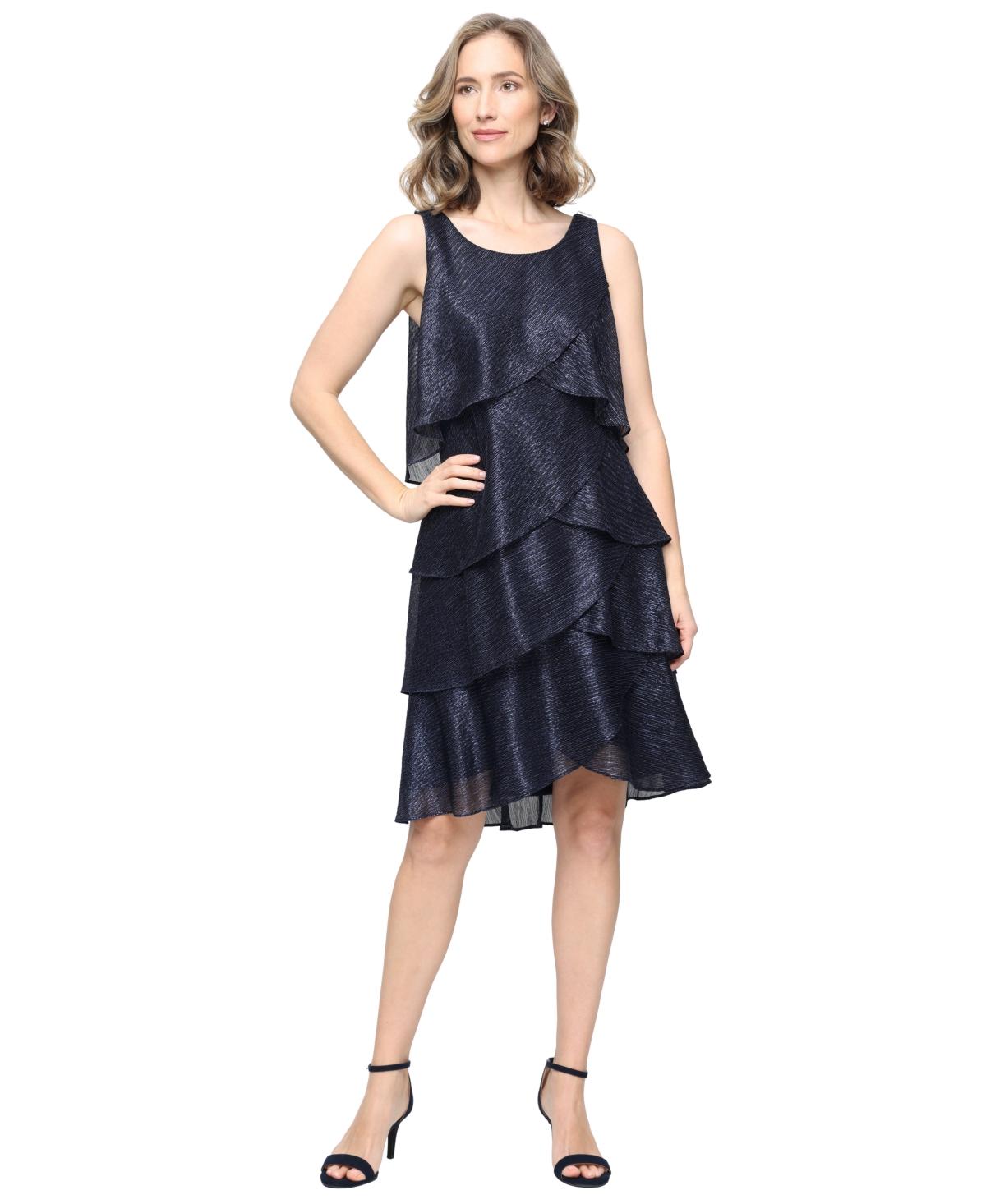 green emerald velvet dress SL Fashion Embellished V-Neck Sleeveless Tiered Sharkbite Hem Solid Ch   Curated Brands