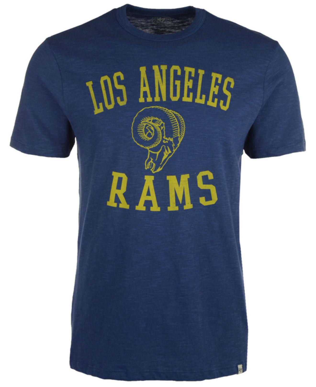 47 Brand Cotton Men's Los Angeles Rams Retro Logo Scrum T-shirt in Blue for Men - Lyst