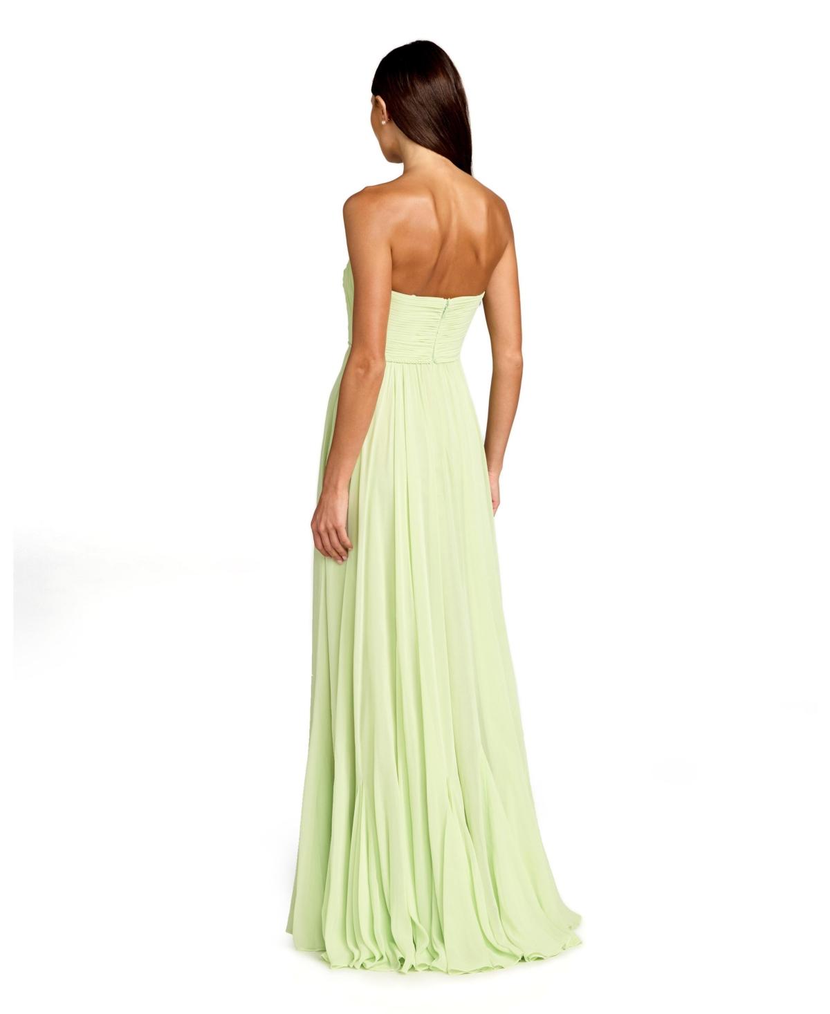 strapless open back dress Addie Pleated Skirt Midi Dress Marnie Stripe main image 1