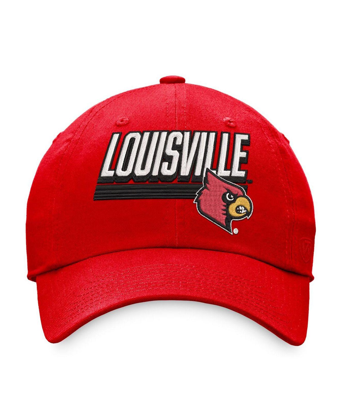 Louisville Cardinals Top of the World Slice Adjustable Hat - Charcoal