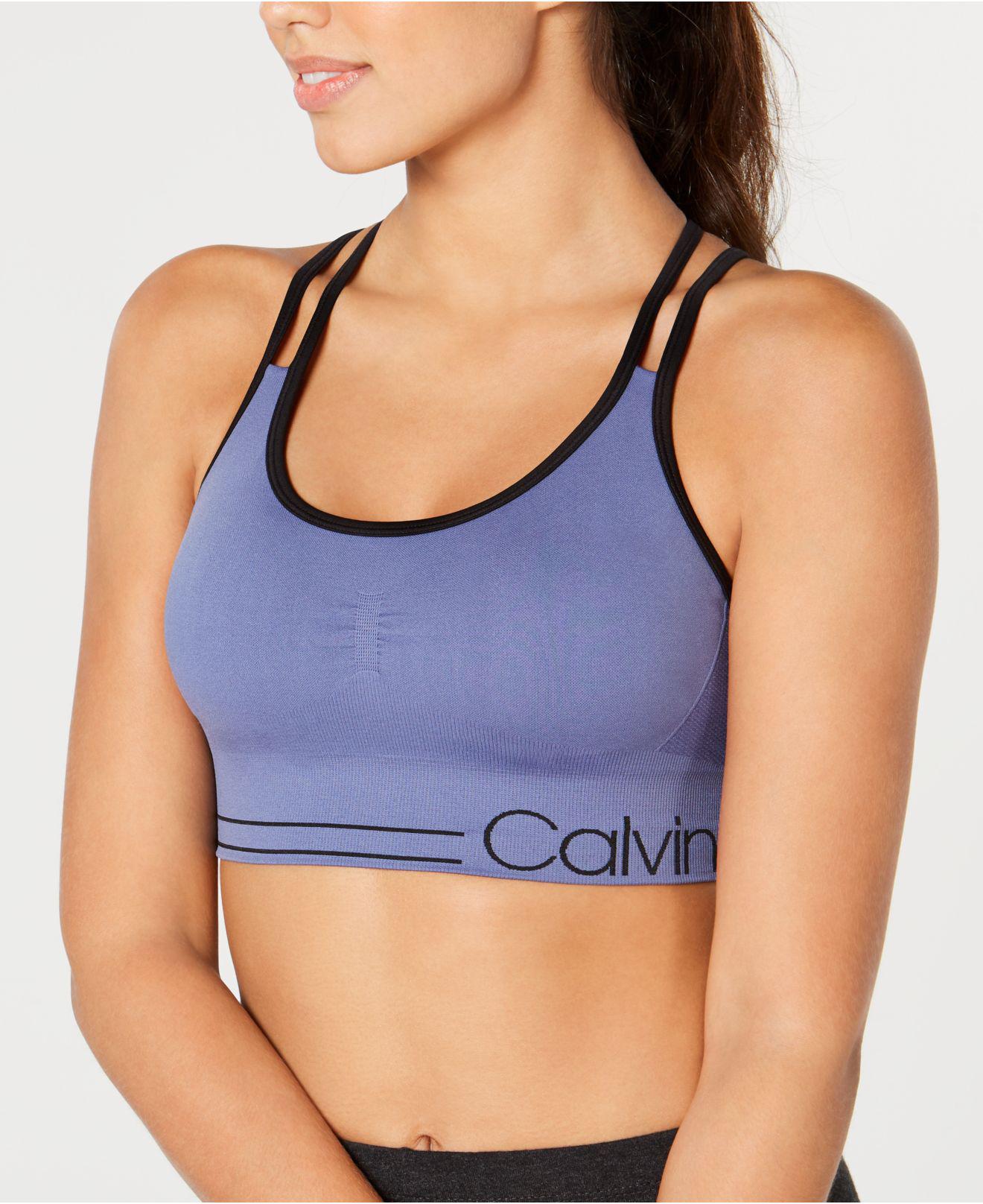 calvin klein strappy sports bra