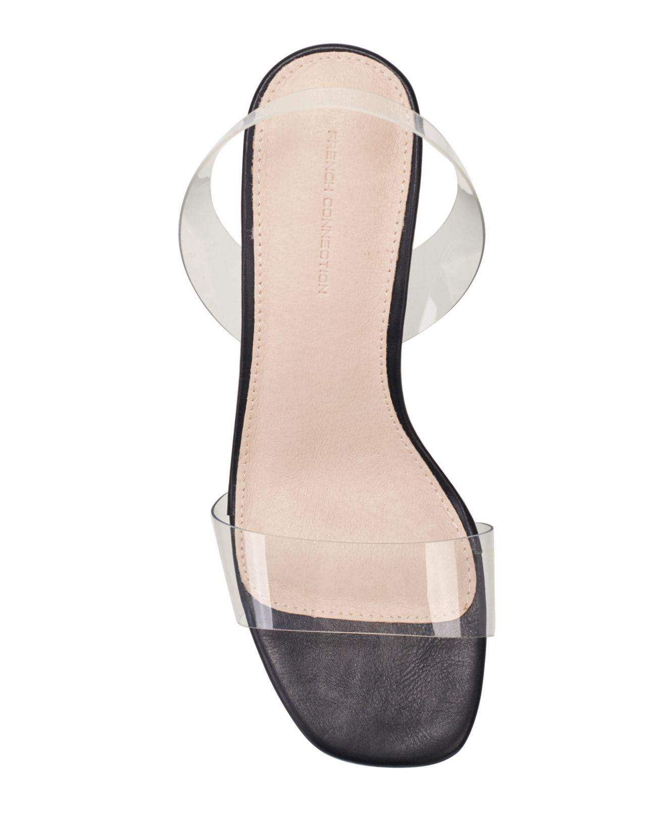 French Connection Tia Slingback Lucite Sandals in White | Lyst