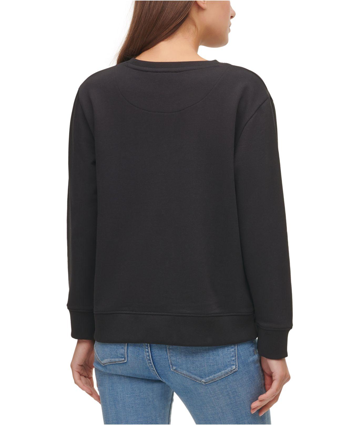 DKNY Cotton Martini Girl Sweatshirt in Black - Lyst