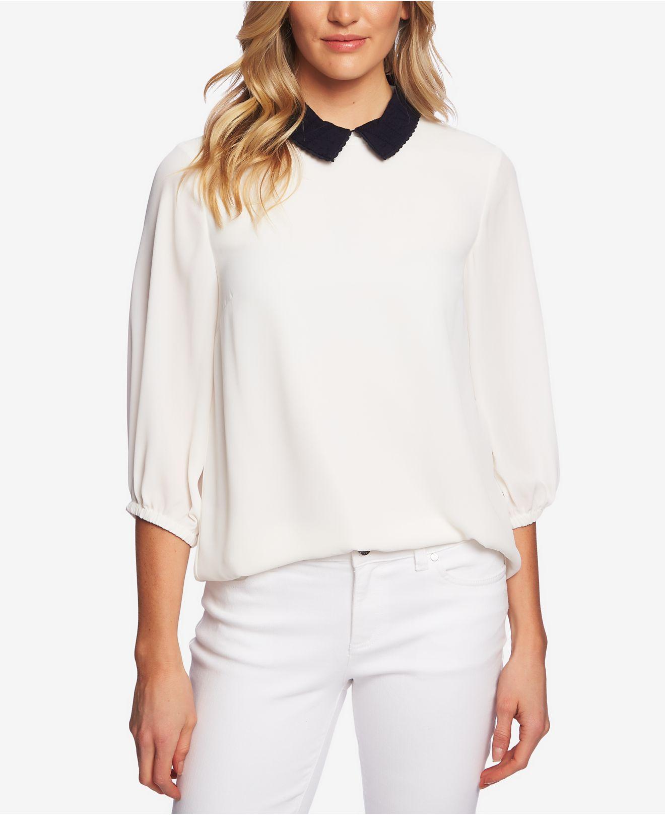cece peter pan collar top