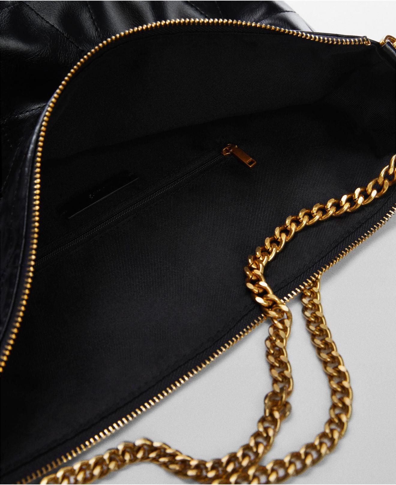 Mango black discount bag gold chain