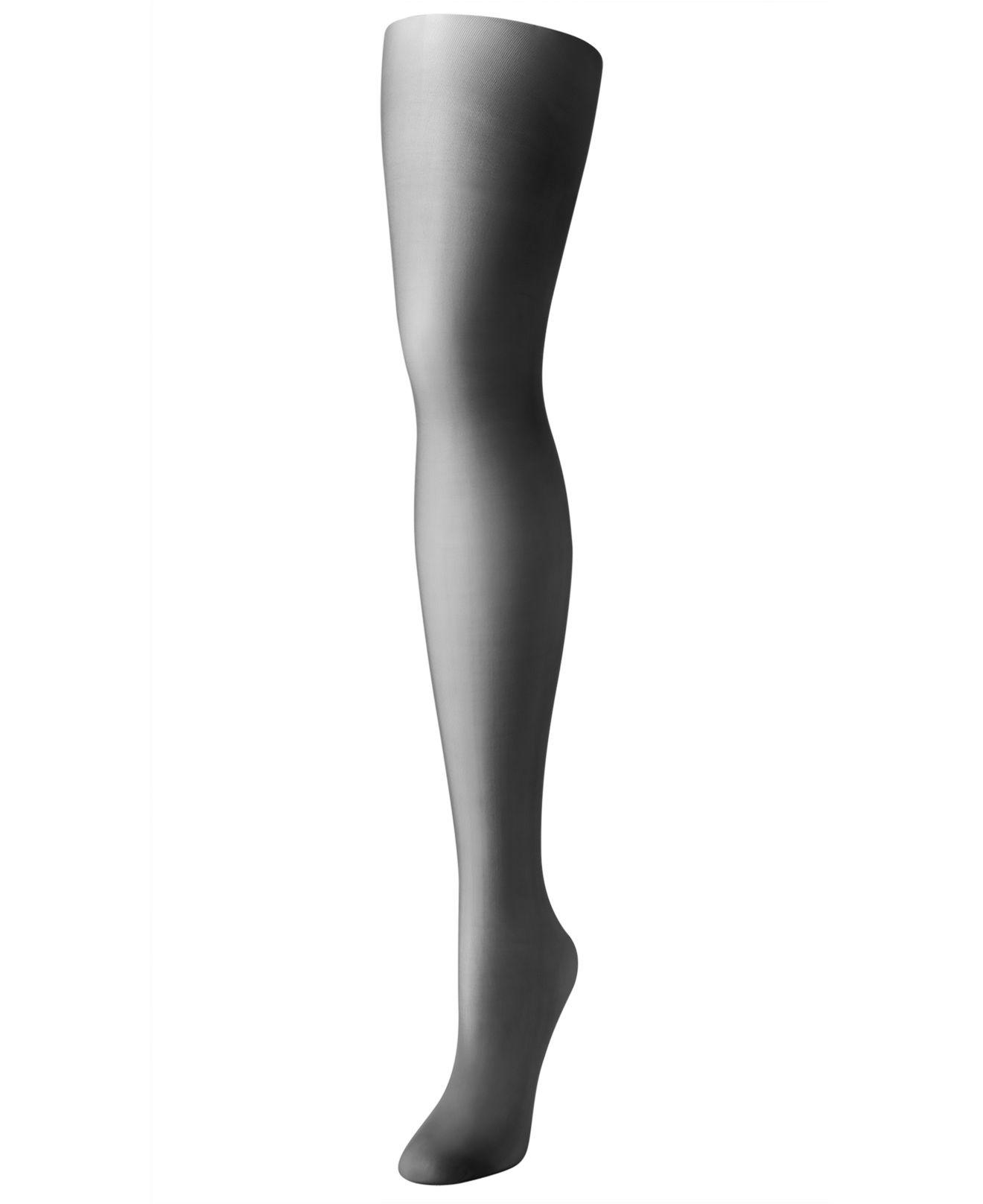 Hanes Cotton Leg Boost Moisturizing Control Top Tights in Black Lyst