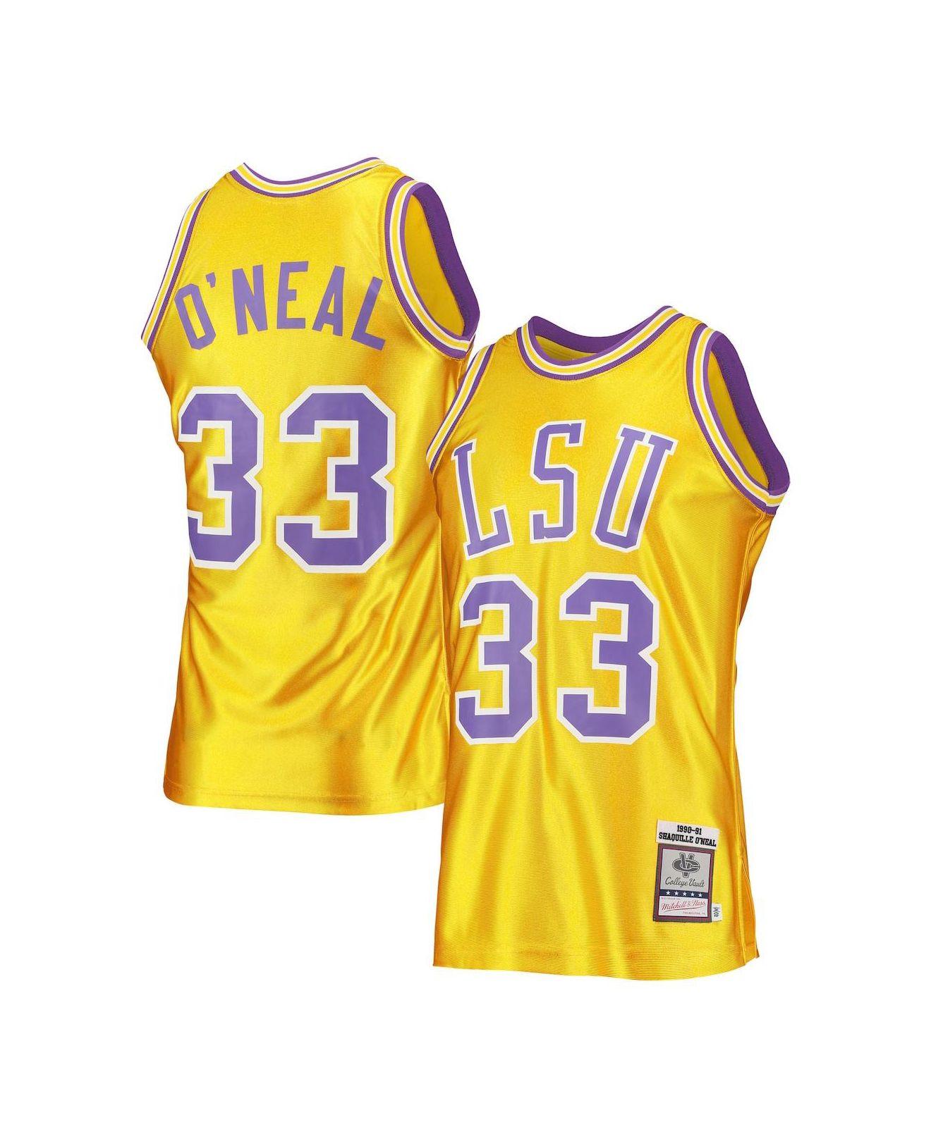 Mitchell & Ness Shaquille O'neal Gold Lsu Tigers 199091 Authentic