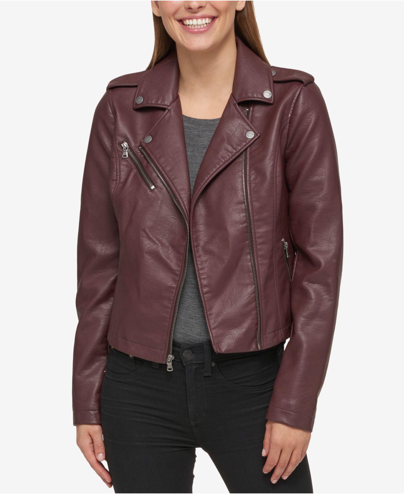 Lyst Levi S Faux Leather Moto Jacket Levi S Women Faux Leather Moto Jacket