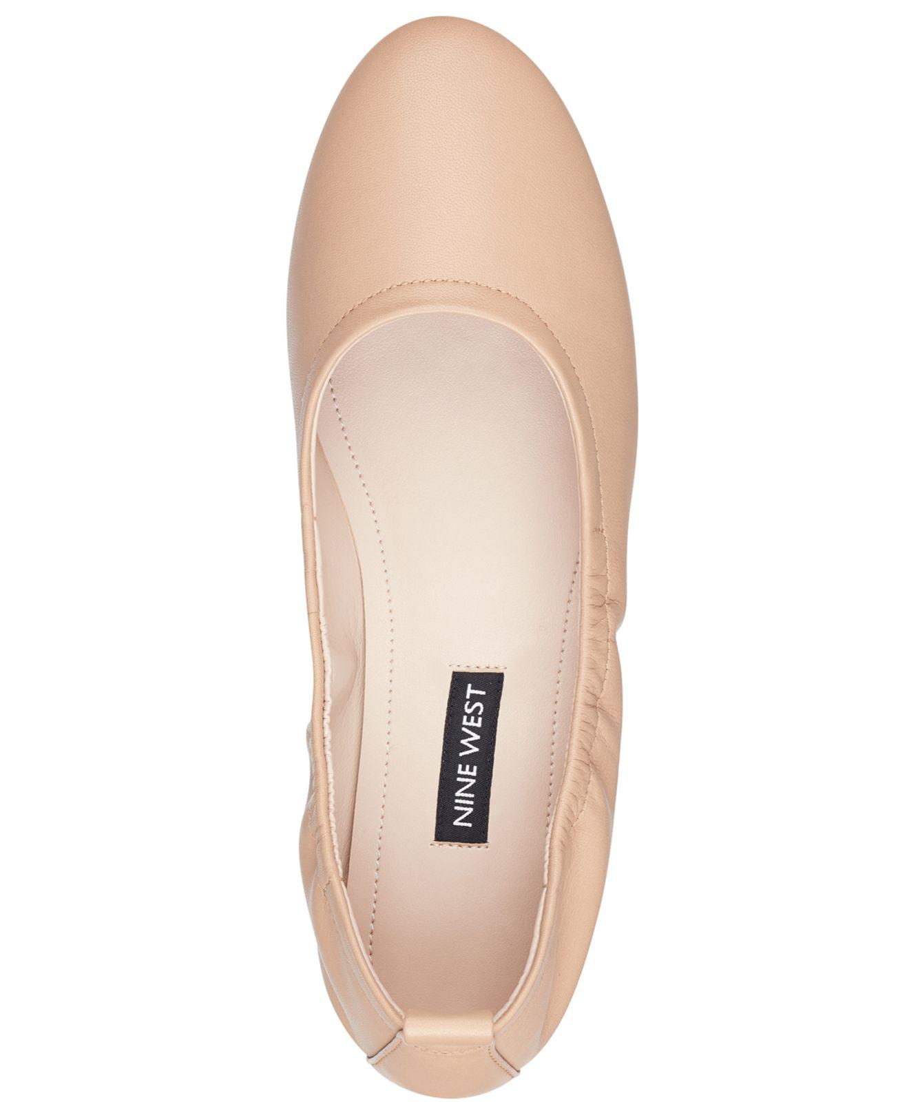 nine west greige ballet flat