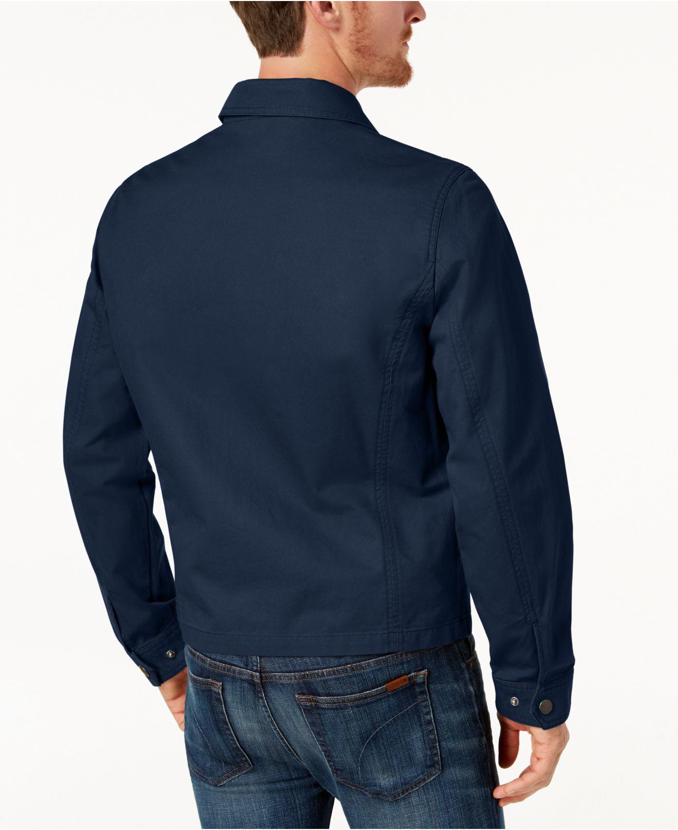 Lucky Brand Cotton Gas Station Jacket in Navy (Blue) for Men - Lyst
